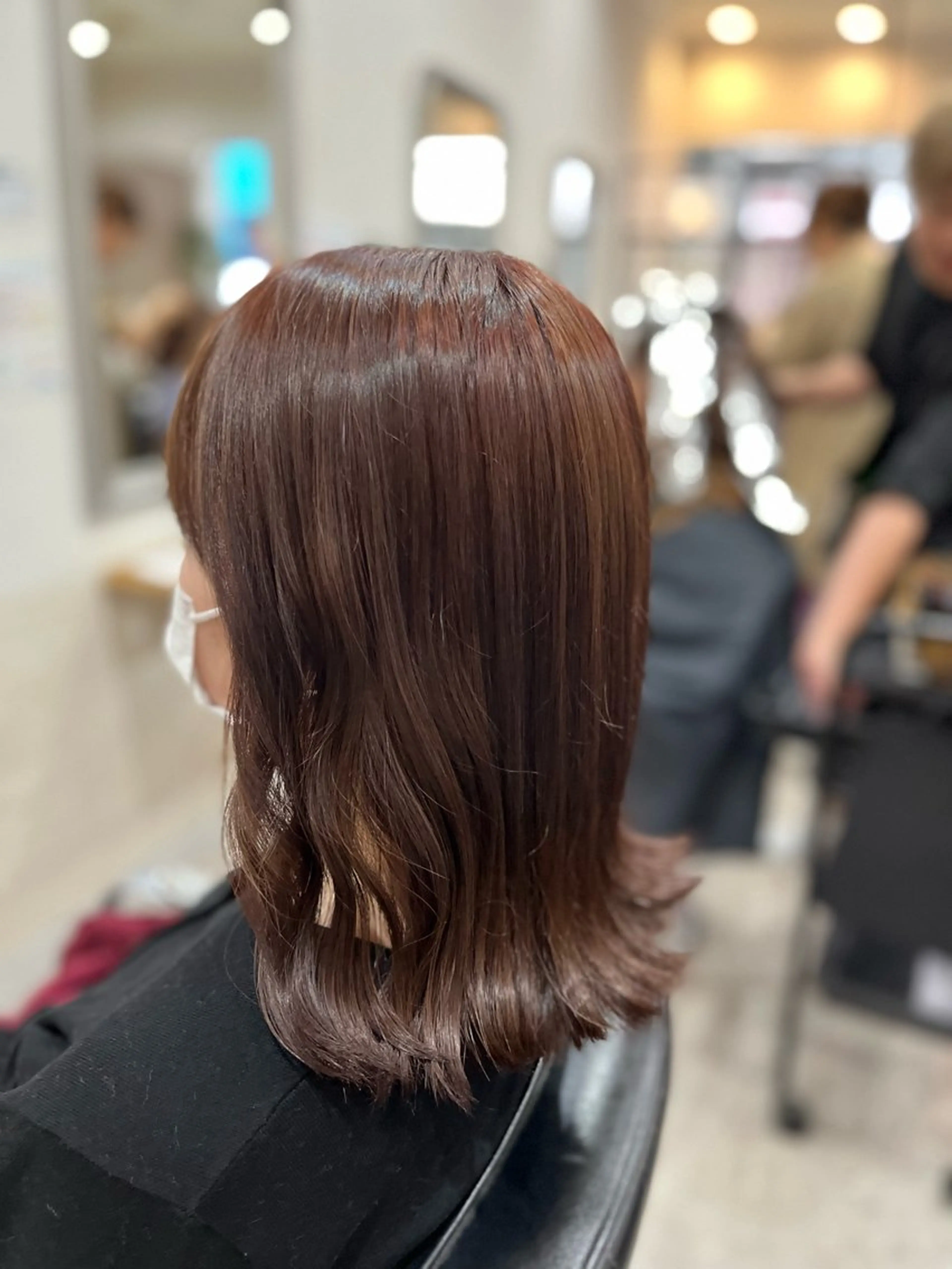 ミディアム カラー ヘアカラー 堀川 希歩のヘアスタイル
