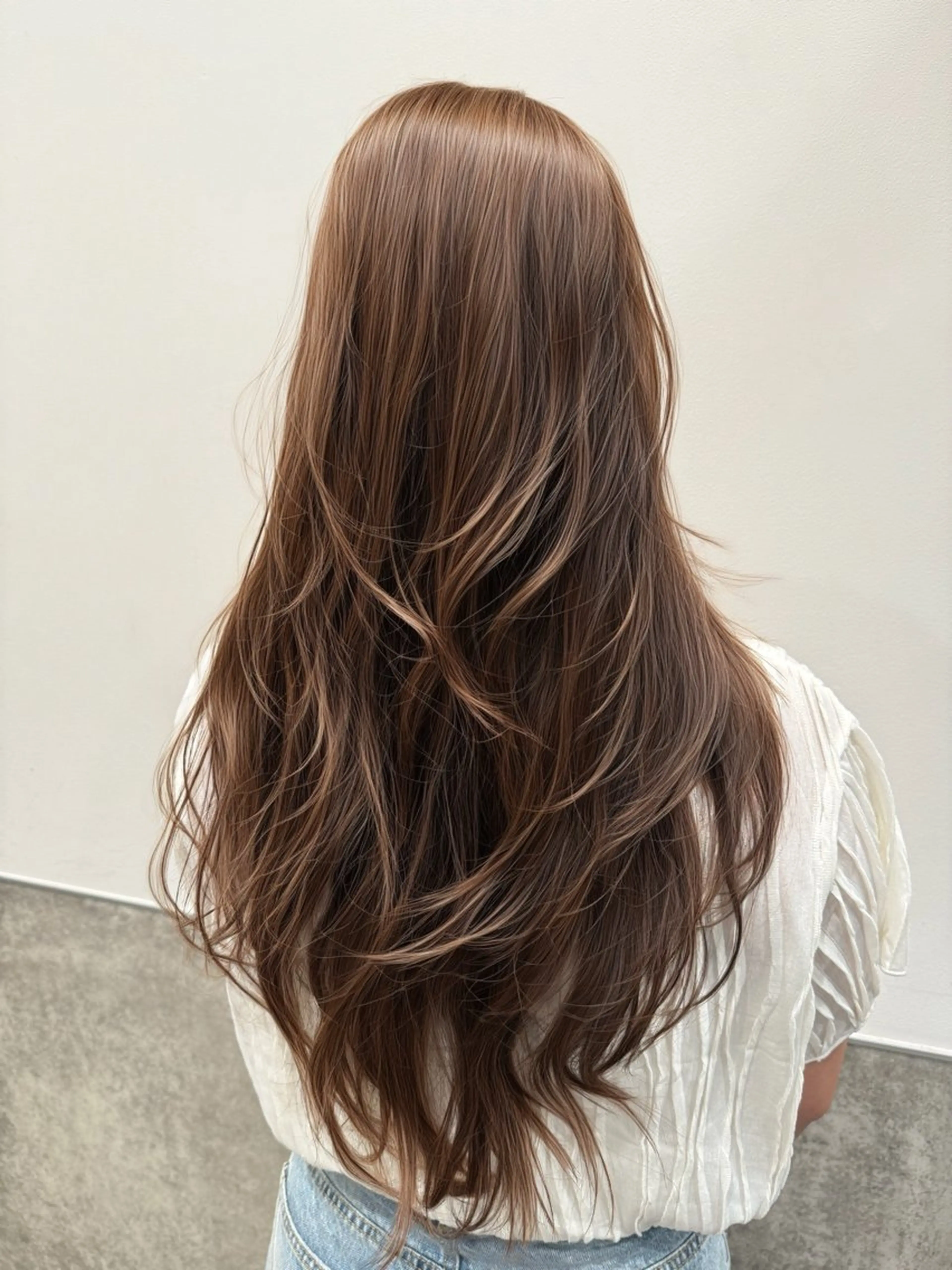 ロング カット ヘアカラー トリートメント LATTE  渋谷所属・♡レイヤーカット れお♡のヘアスタイル