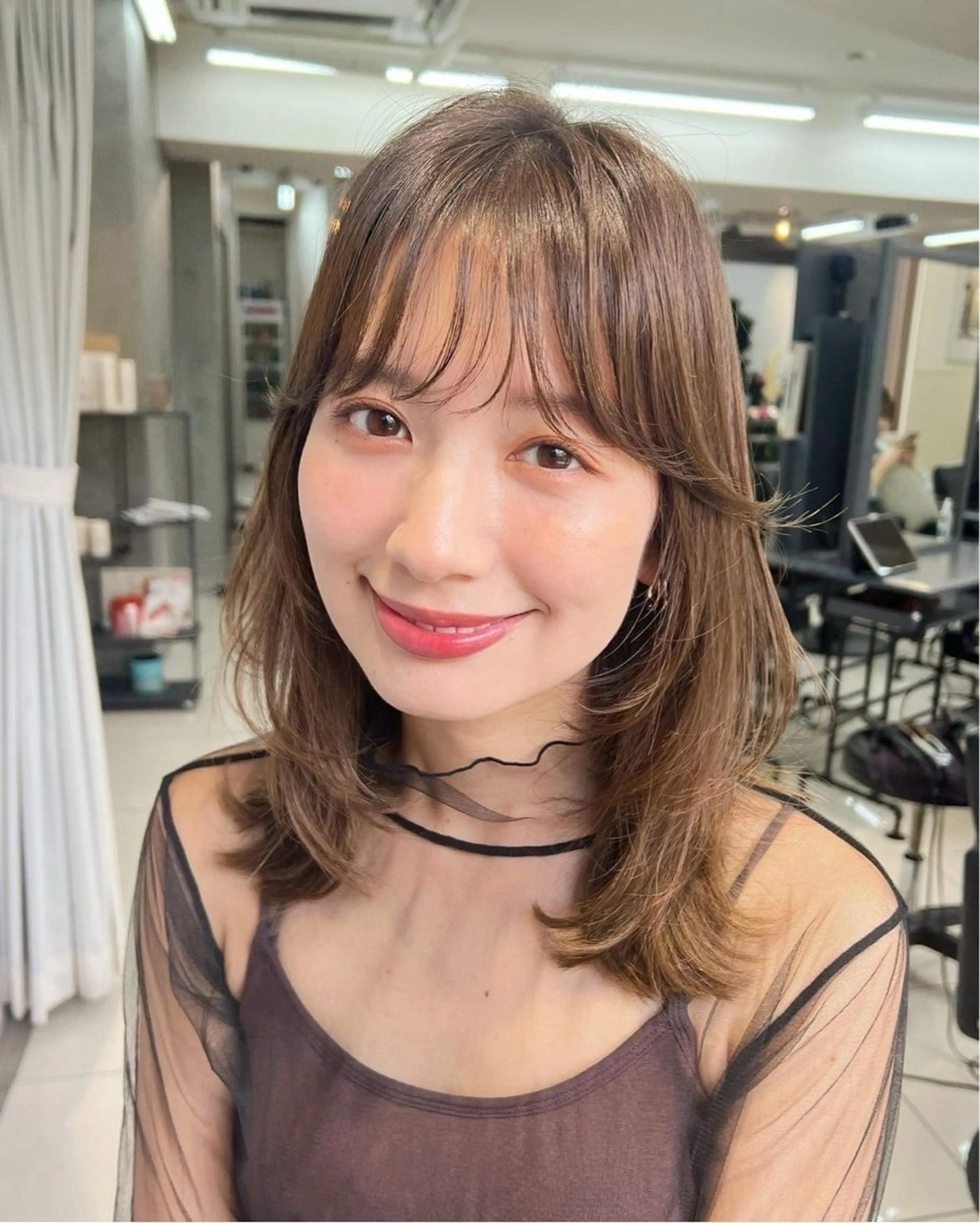 ロング ボブ・顔まわり 💎愛唯(めい)のヘアスタイル