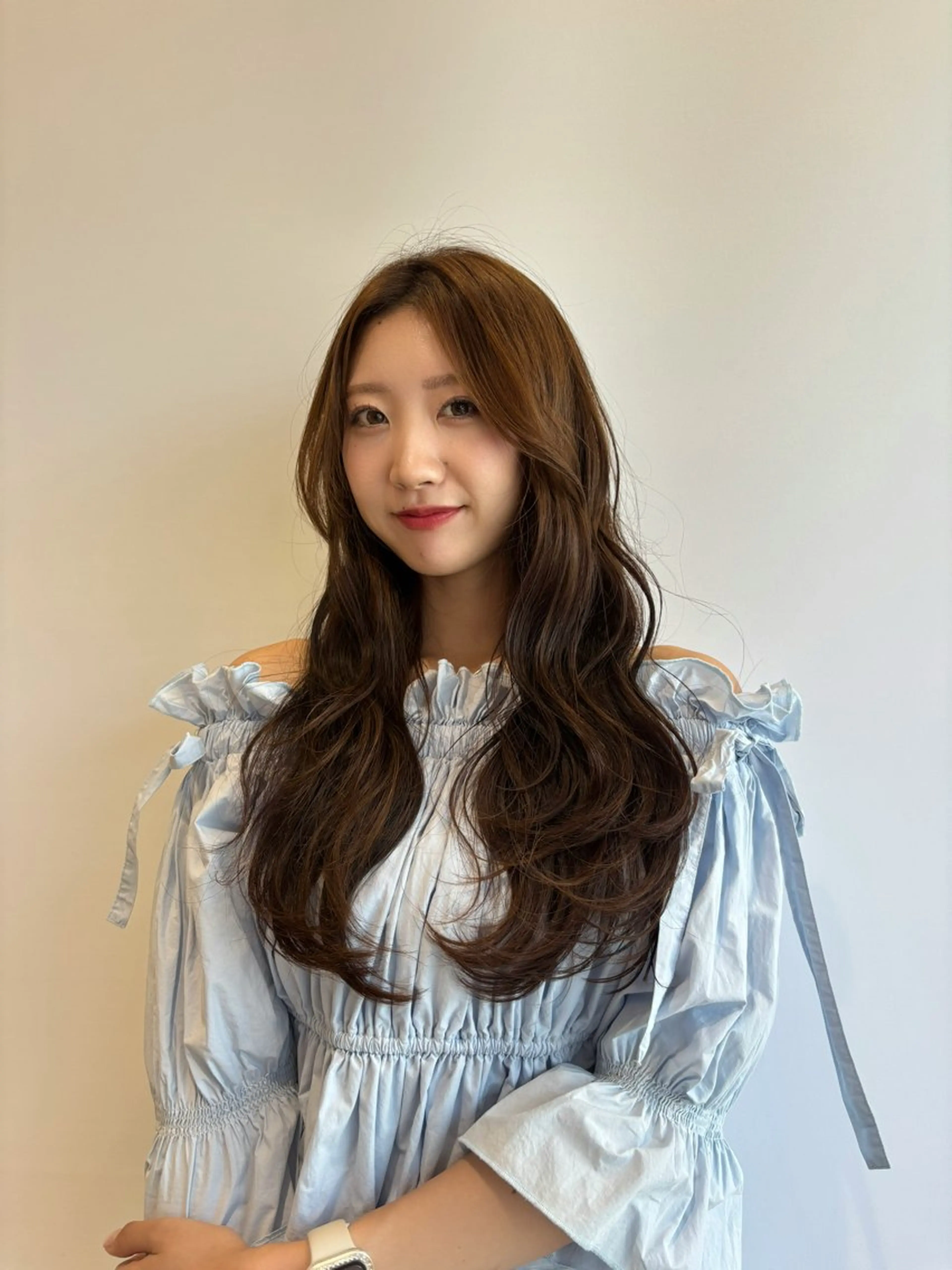 ロング カラー カット ヘアカラー トリートメント ベージュカラー⌇﻿ くびれヘア.𐙚心音のヘアスタイル