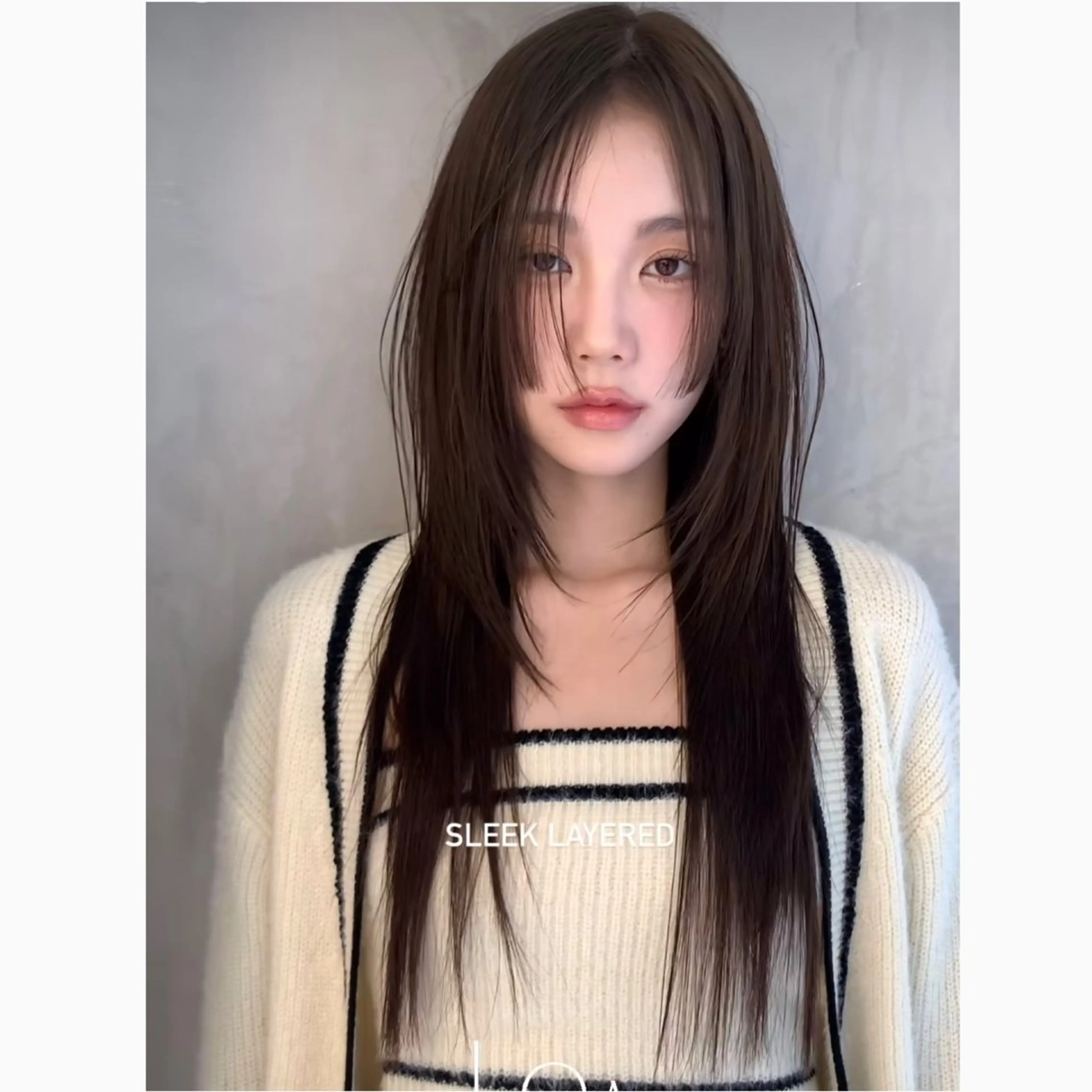 ロング 武田涼レイヤーカット 髪質改善×縮毛矯正のヘアスタイル