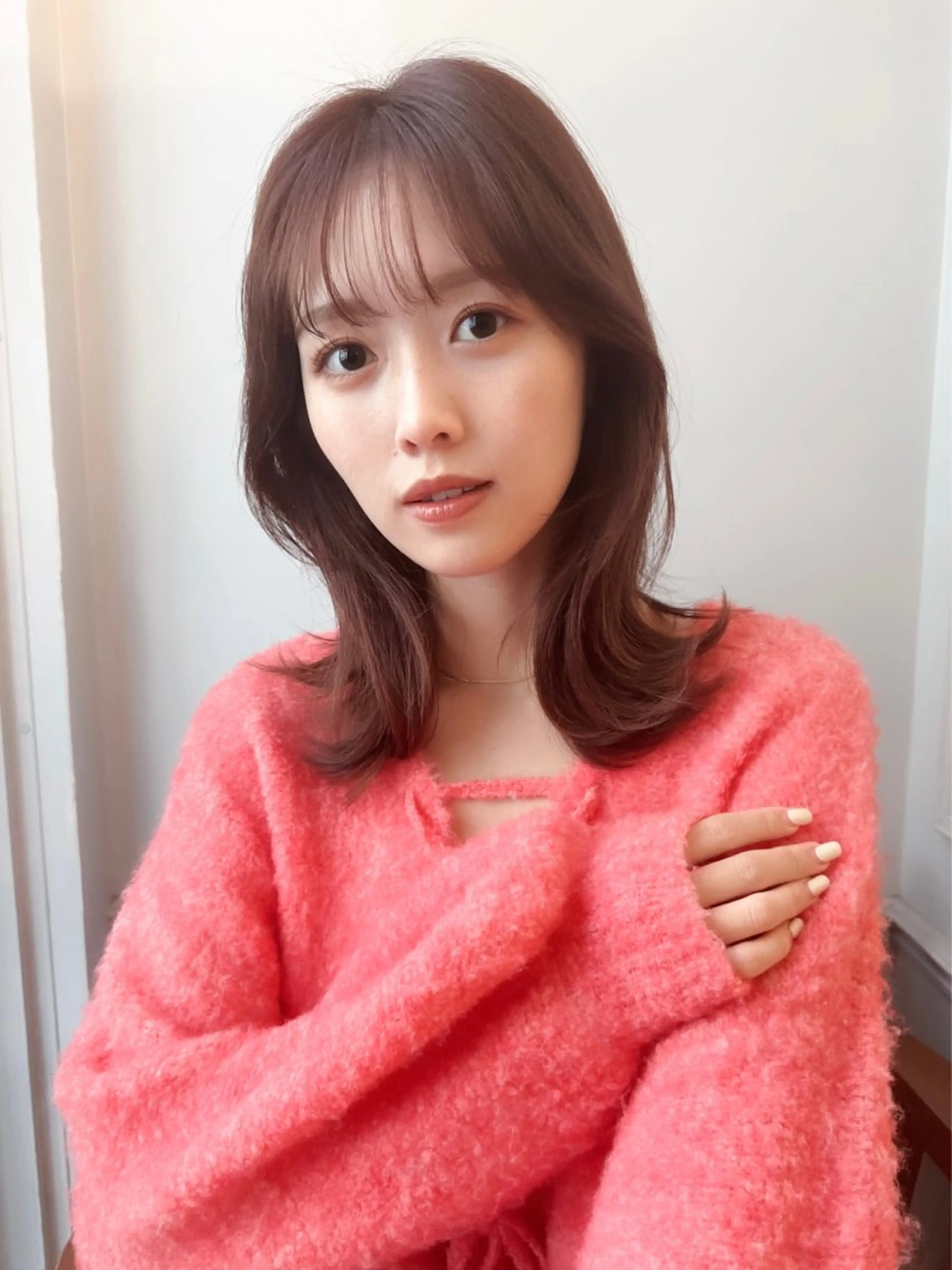 ミディアム カラー ミディアムレイヤー ボブ くびれヘア 顔まわりレイヤー 顔周りカット カット ヘアカラー ✨カラー支持No.1 🧸ワキ カナコ🧸のヘアスタイル