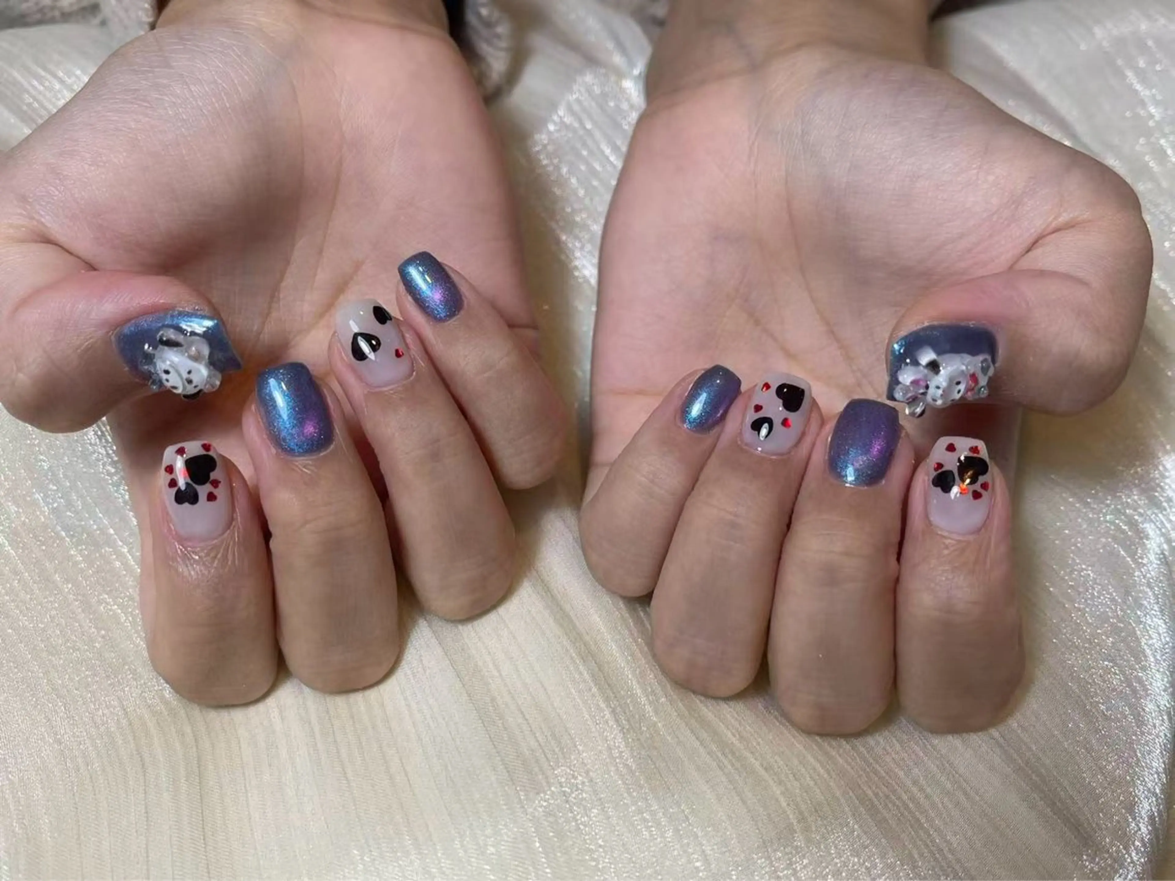 ネイル フレンチネイル 韓国ネイル マグネットネイル ニュアンスネイル オフィスネイル ハンドネイル ユミネイルサロン所属・ユミ ネイルサロンのネイルデザイン