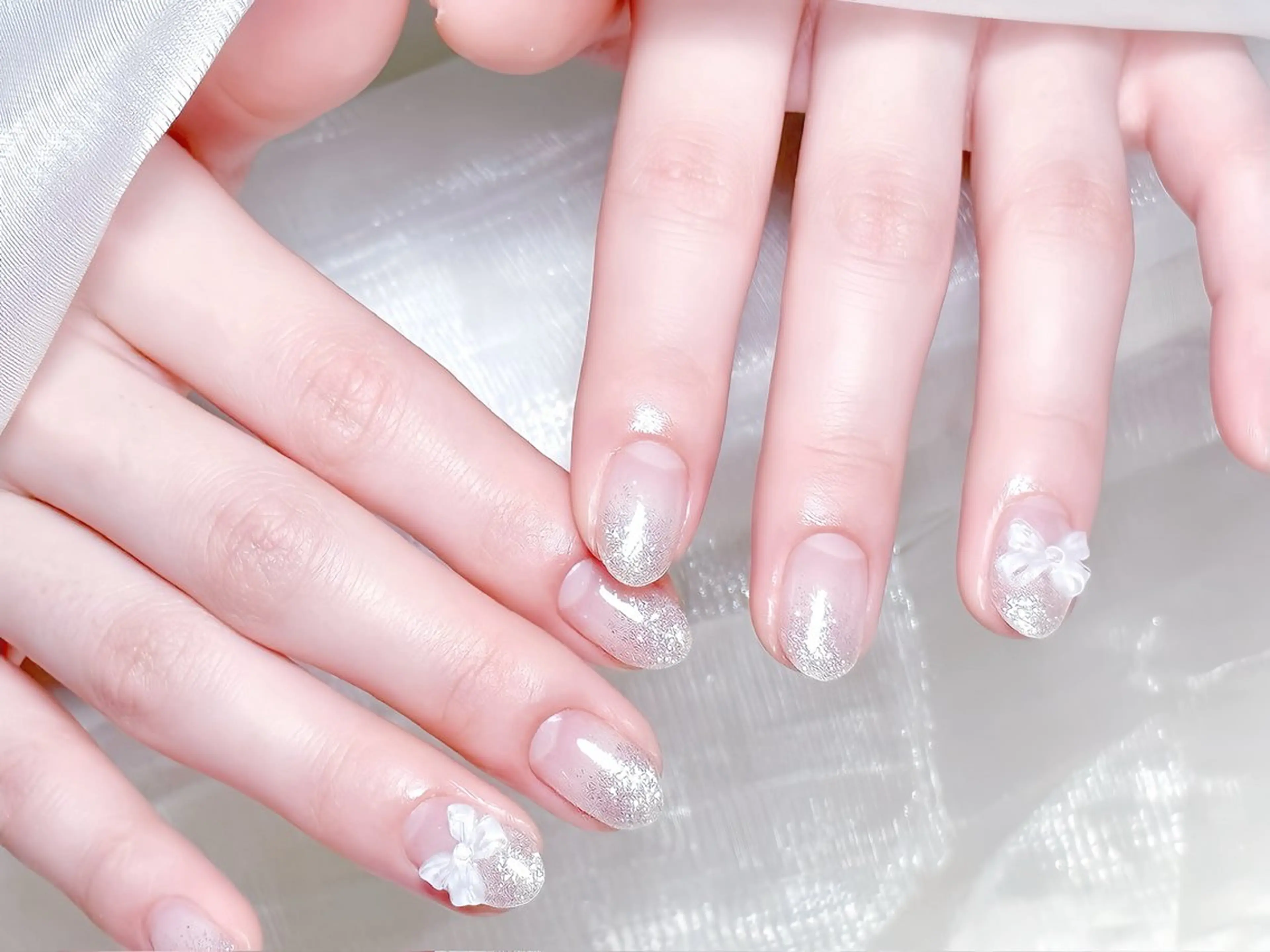 ネイル 長さ出し フレンチネイル グラデーション マグネットネイル マグネットフレンチ ハンドネイル ハンドケア ⭐️Dreamy Nail⭐️のネイルデザイン