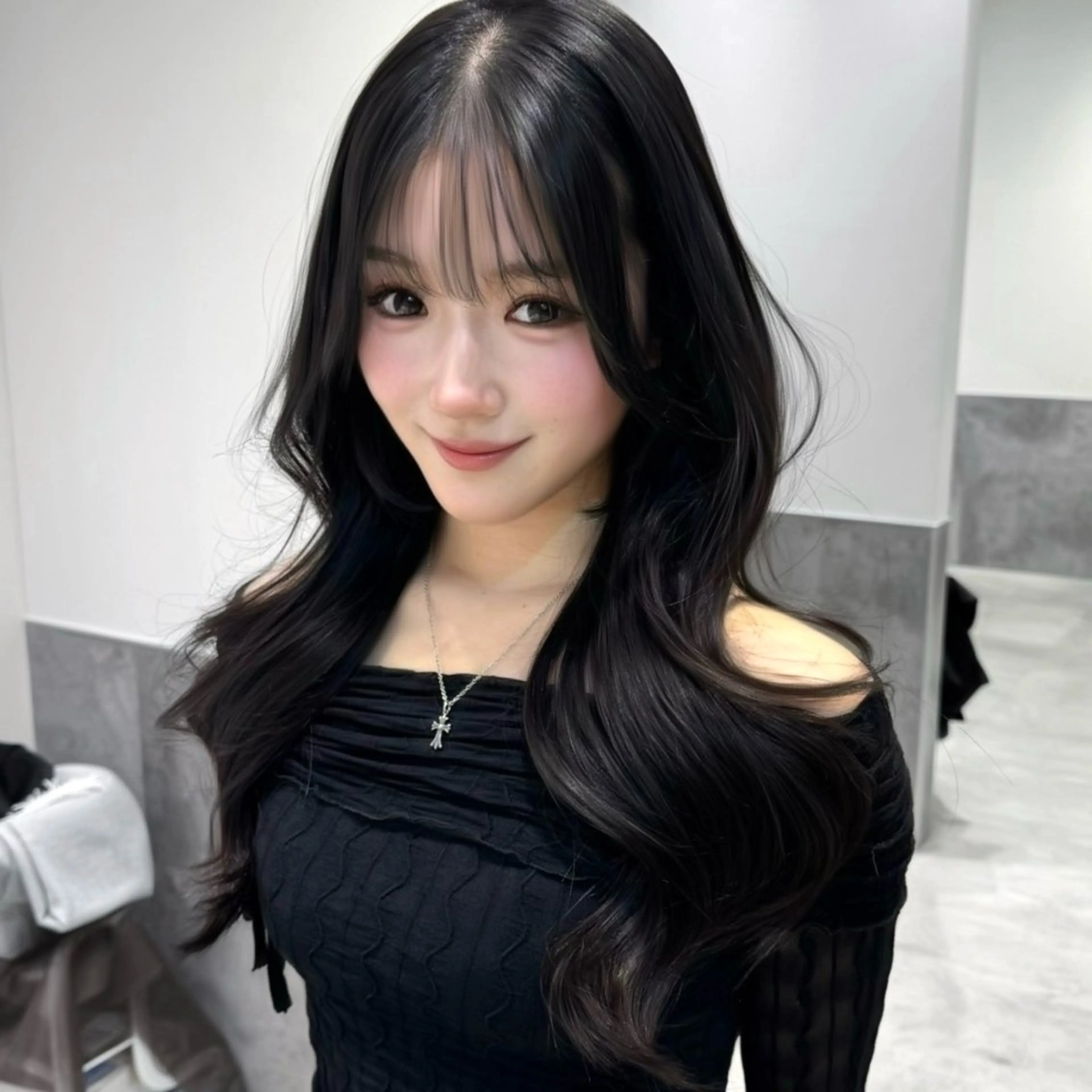 ロング 韓国風ヘア レイヤーカット GO TODAY 原宿Verno店所属・韓国系支持率No.1 レイヤー特化/きょうのヘアスタイル