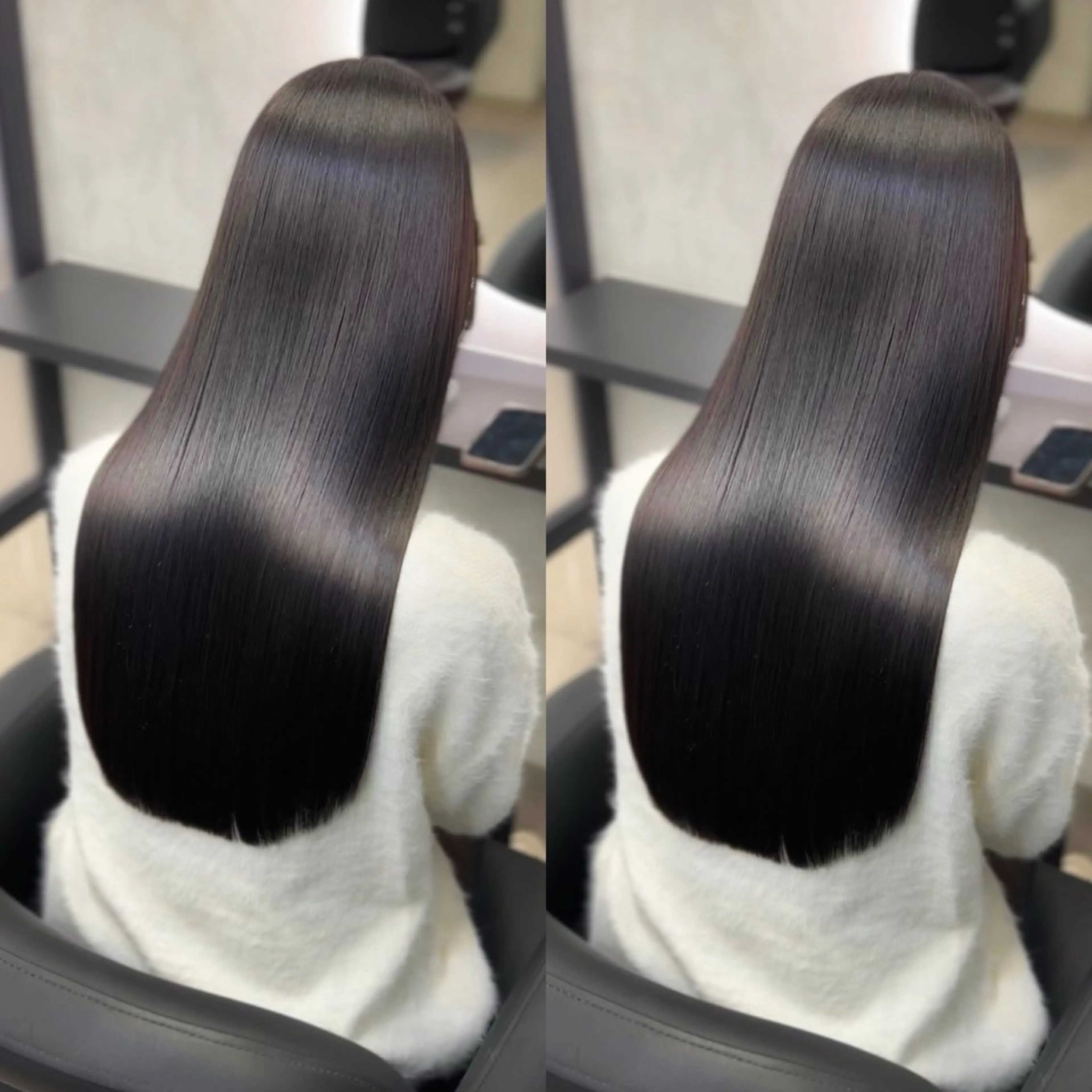 ロング カラー 髪質改善 韓国風ヘア ロング 縮毛矯正 カット ヘアカラー 縮毛矯正 トリートメント 新宿/美髪矯正 髪質改善/韓国風山本のヘアスタイル