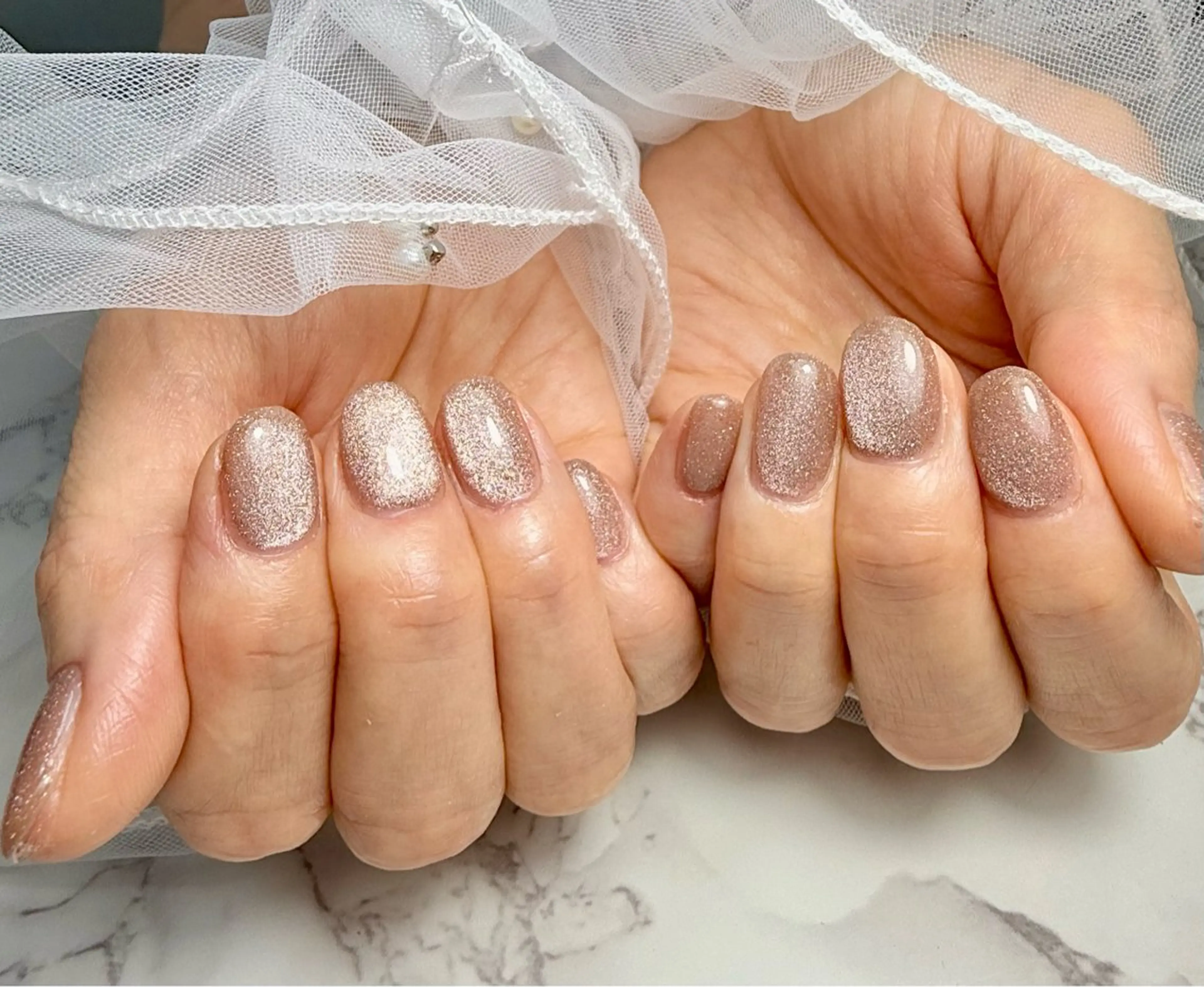 ネイル アートネイル チークネイル フレンチネイル 氷ネイル・うるうるネイル キラキラネイル M.N_ nailのネイルデザイン