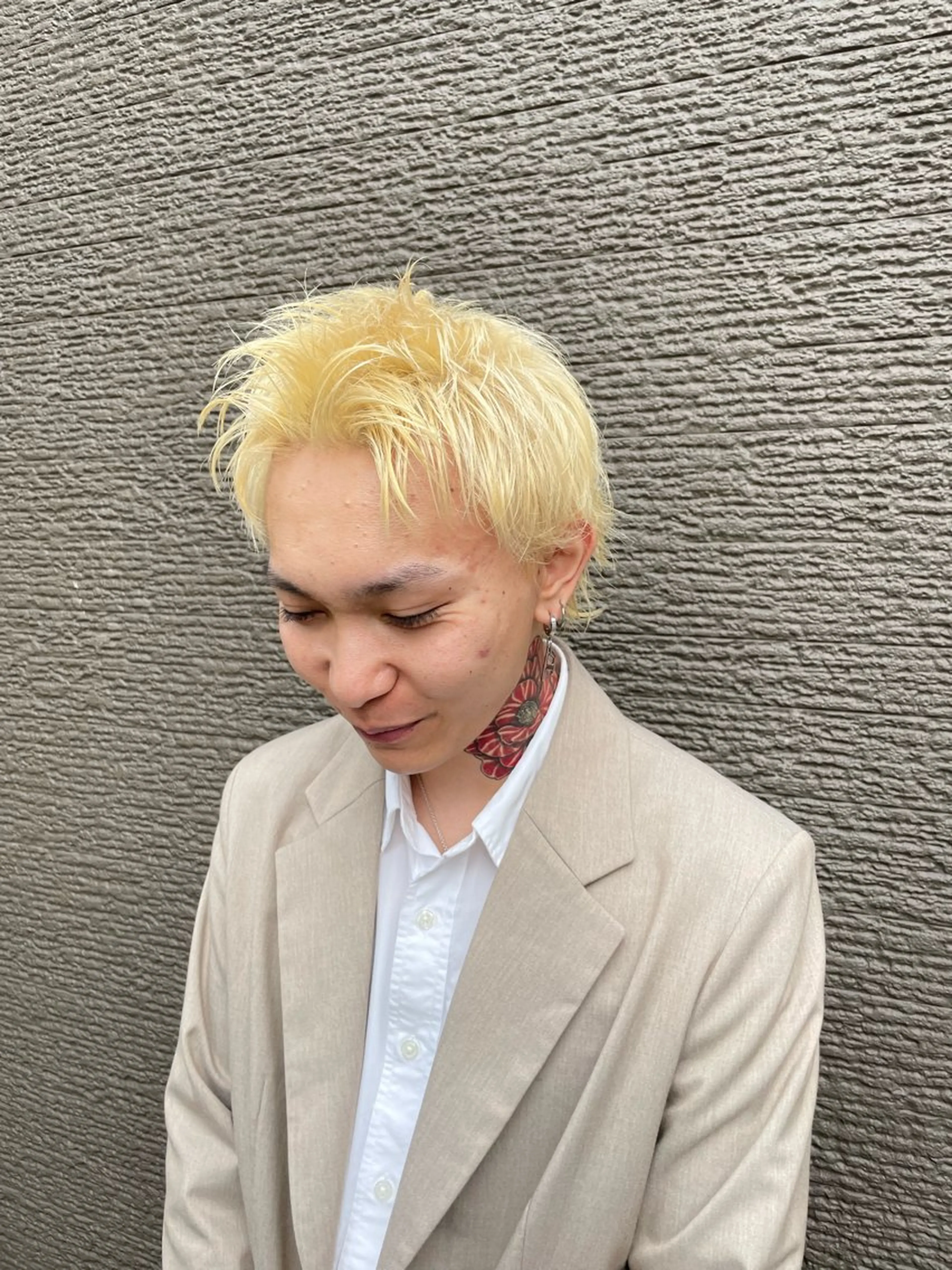 カラー メンズ メンズブリーチ スパイキーショート ブリーチ ケアブリーチ 透明感カラー ヘアカラー Taku ／ケアハイトーンのヘアスタイル