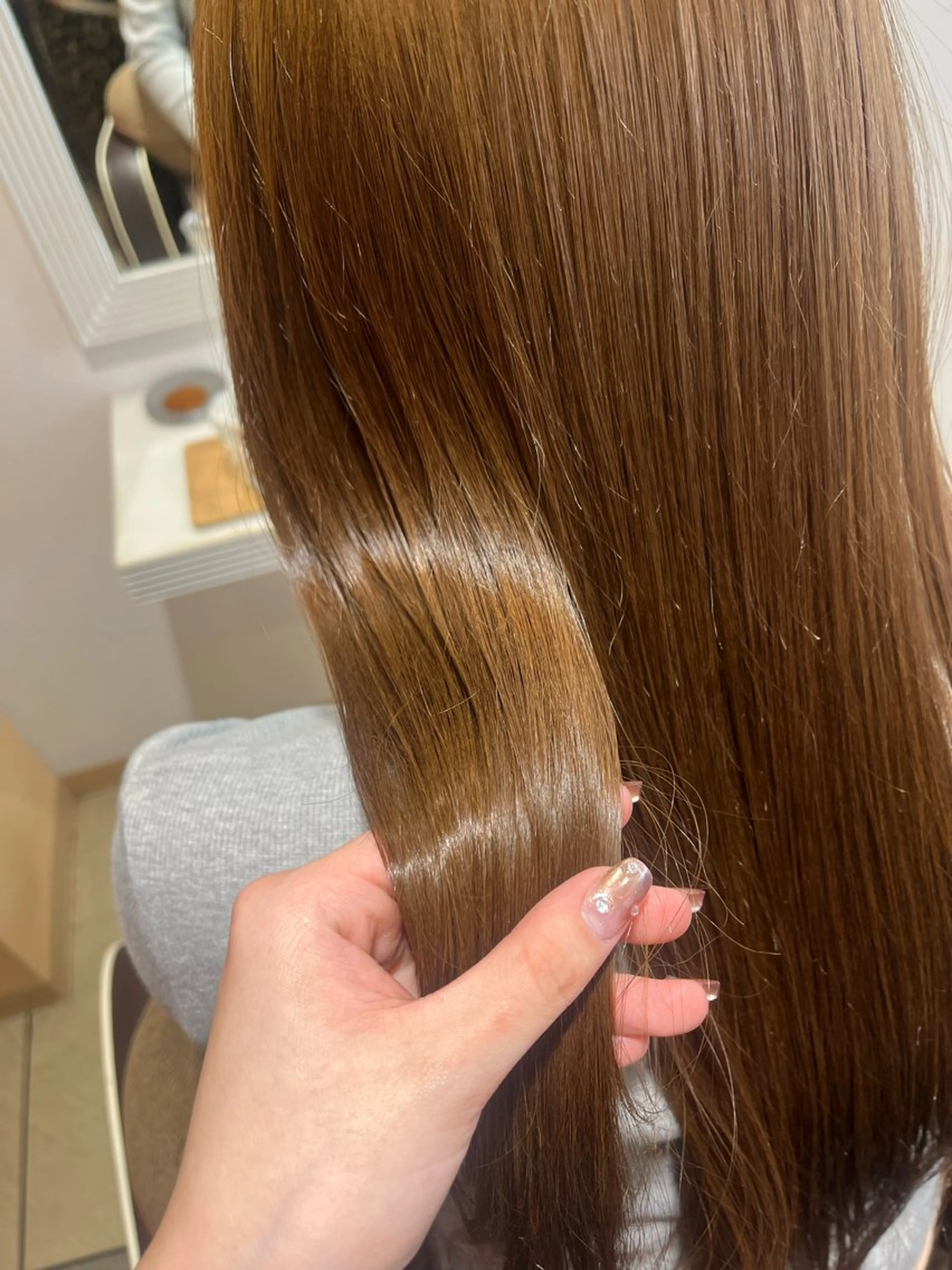 ロング カラー ヘアカラー ベージュカラー⌇﻿ くびれヘア.𐙚心音のヘアスタイル