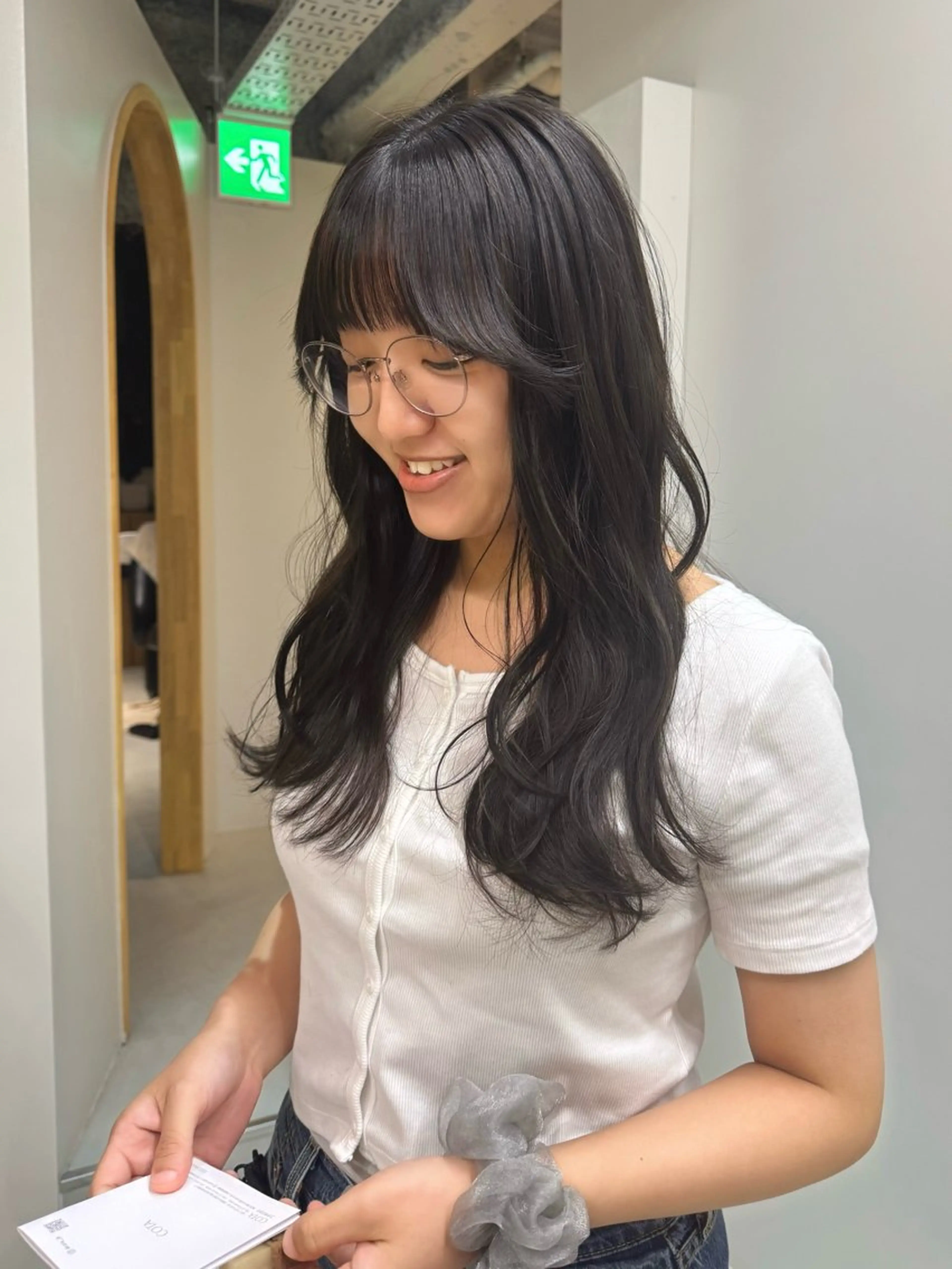 ロング カラー 透明感カラー レイヤーカット カット ヘアカラー ぱつっとボブ/ショ ート/タカダアスミのヘアスタイル