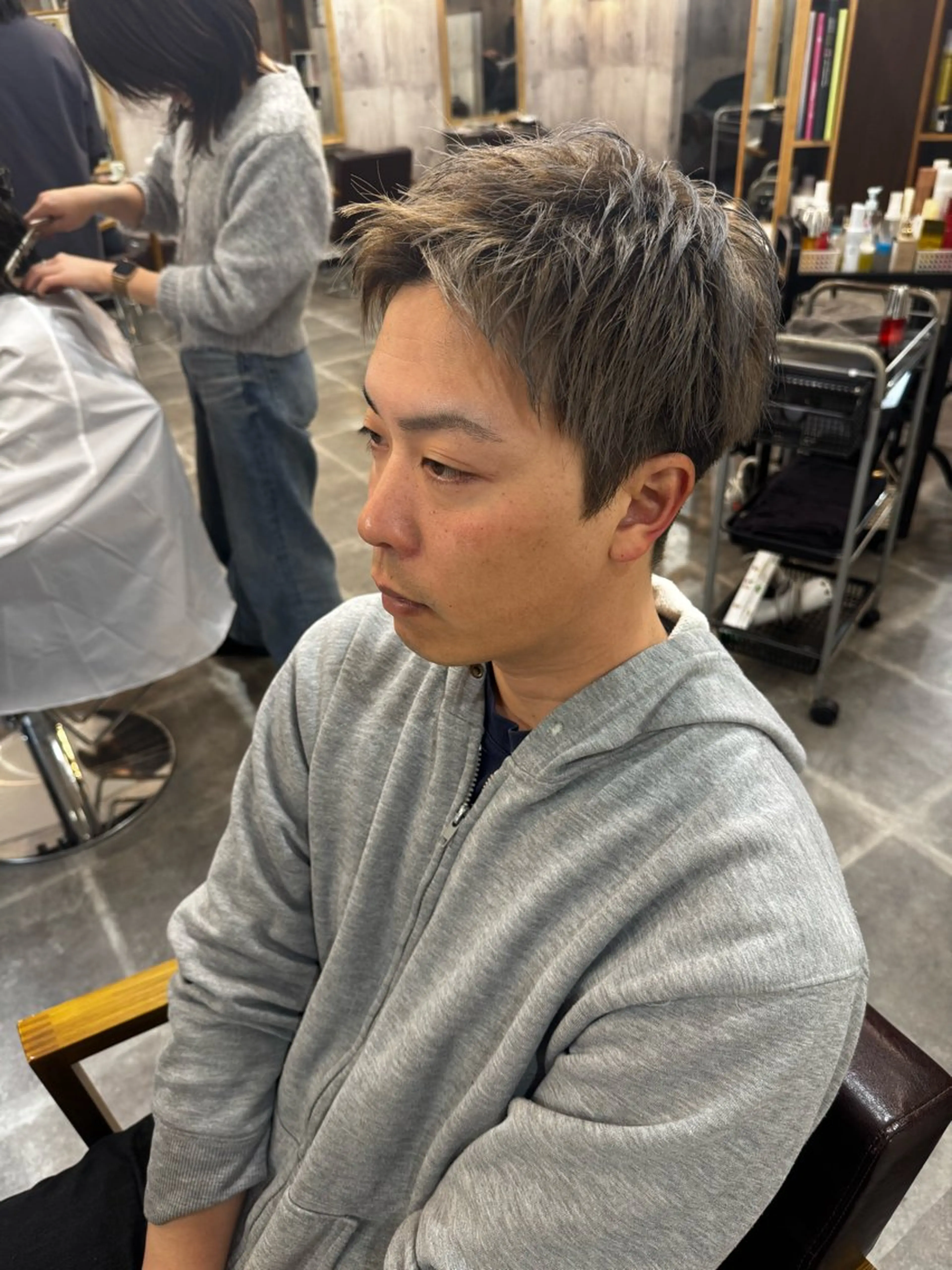 ショート カラー メンズ amule hair ✂️山本　丈則✂️のヘアスタイル