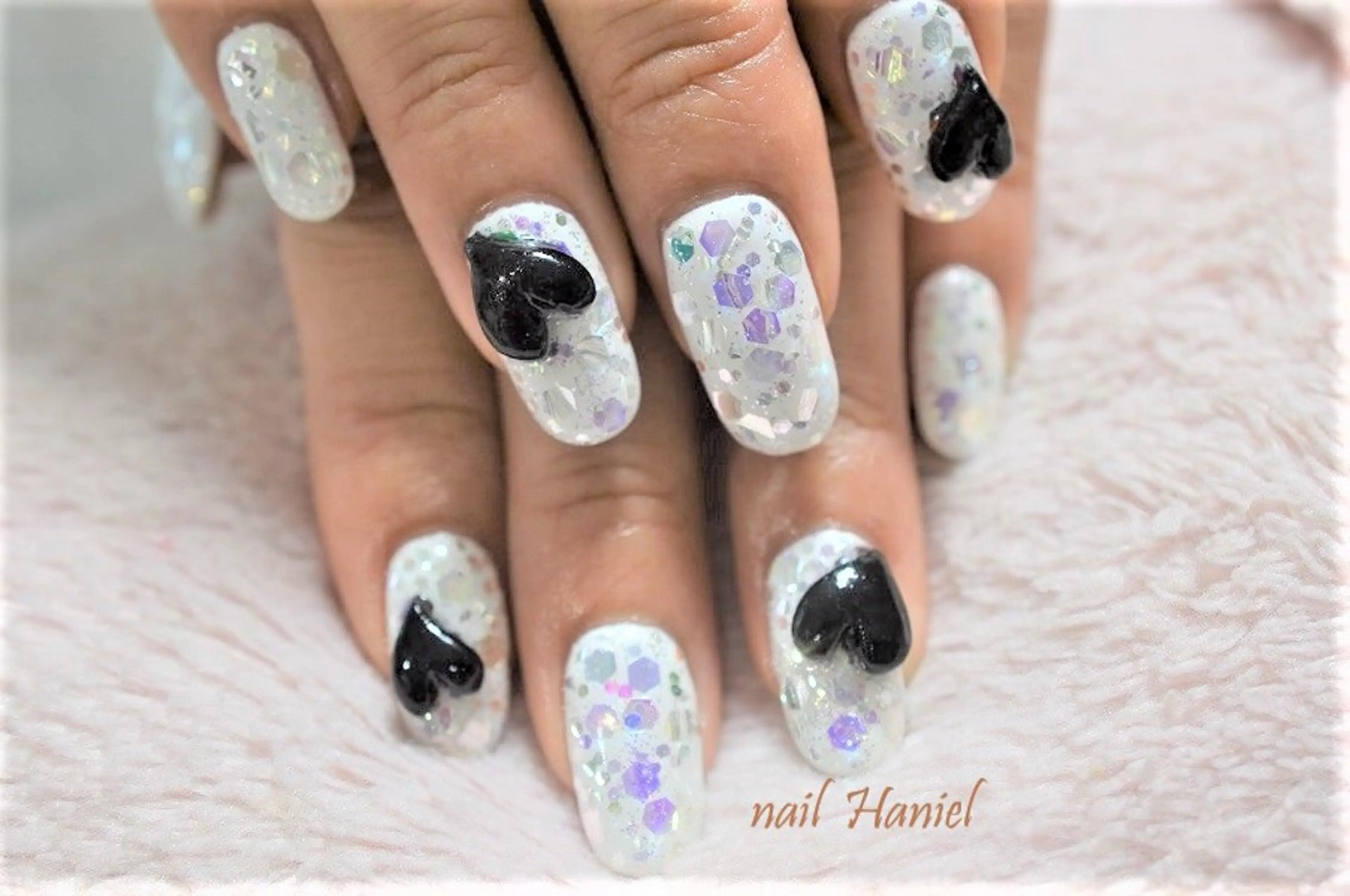 ネイル アートネイル ジェルネイル ロングネイル オフィスネイル パラジェル ハンドネイル nail Haniel所属・半蔵門サロンハニエル 魅神 ちよのネイルデザイン