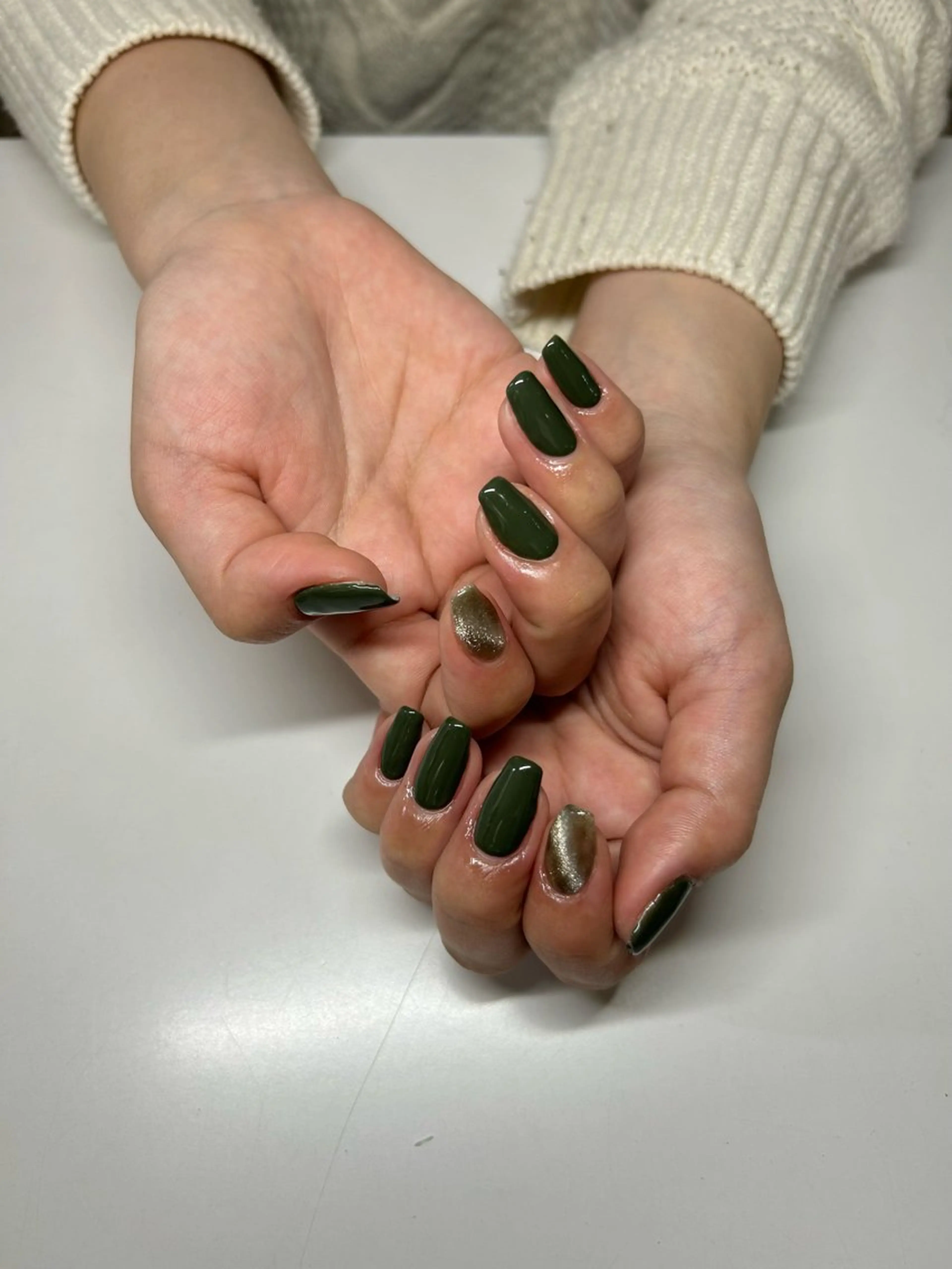 ネイル マグネットネイル ワンカラーネイル maninail ayaのネイルデザイン