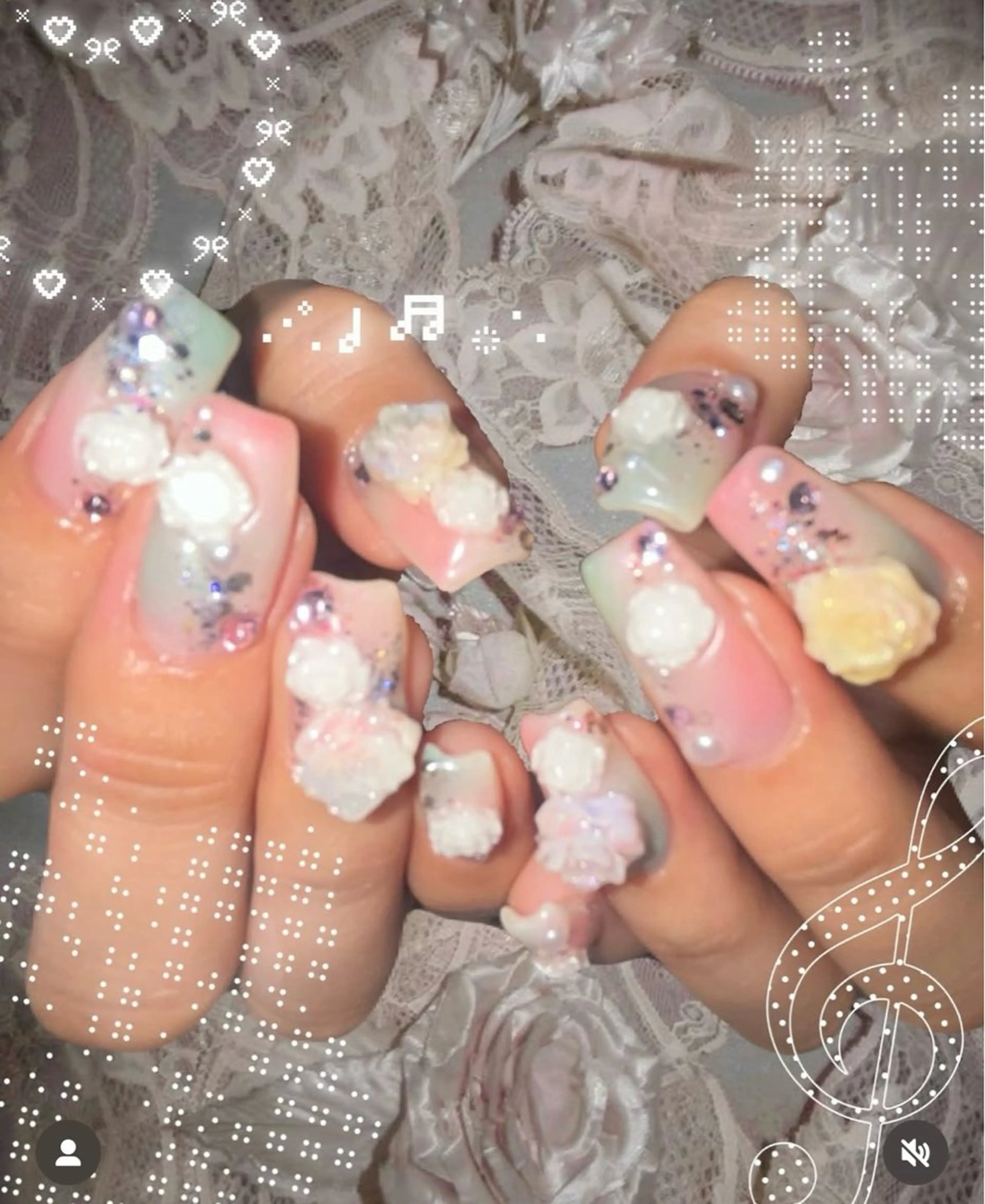 ネイル ハンドネイル フットネイル kana/モード ・グランジ໒꒱のネイルデザイン