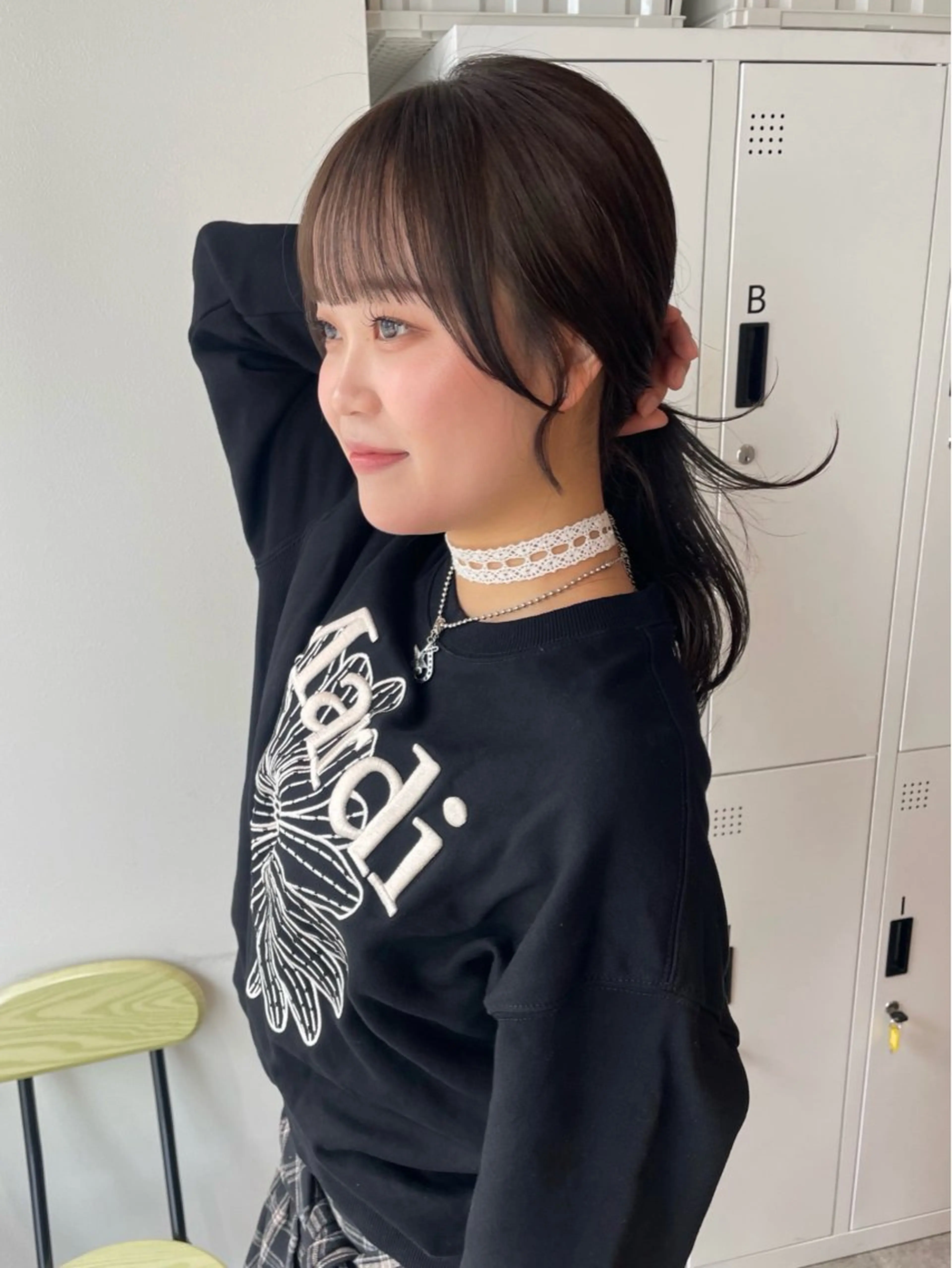 ロング カラー 透明感カラー グレージュ オリーブグレージュ オリーブグレー 顔周りカット カット ヘアカラー トリートメント yuki ♡のヘアスタイル