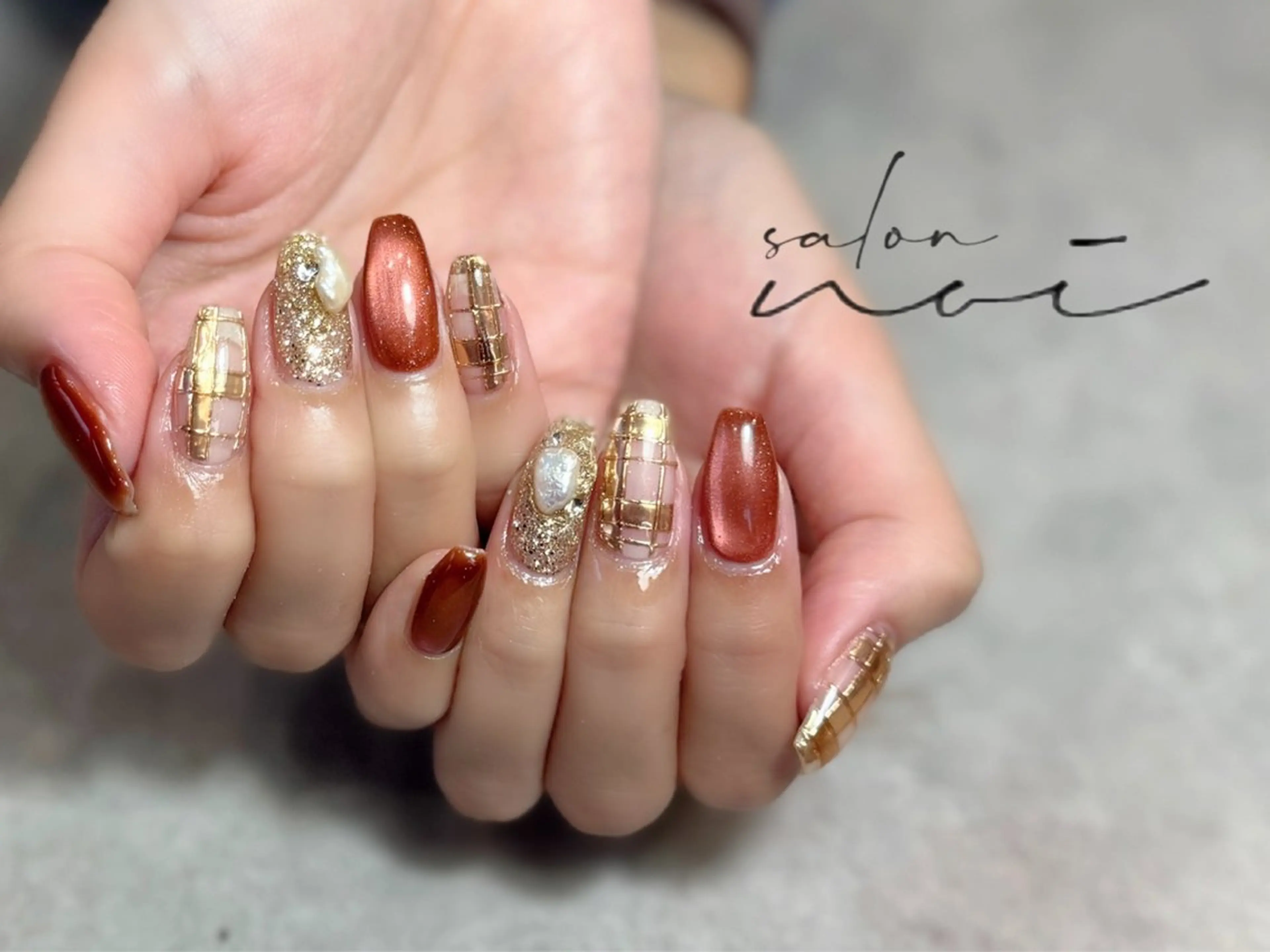 ネイル 冬ネイル クリスマス ハンドネイル salon noi所属・salon noiのネイルデザイン