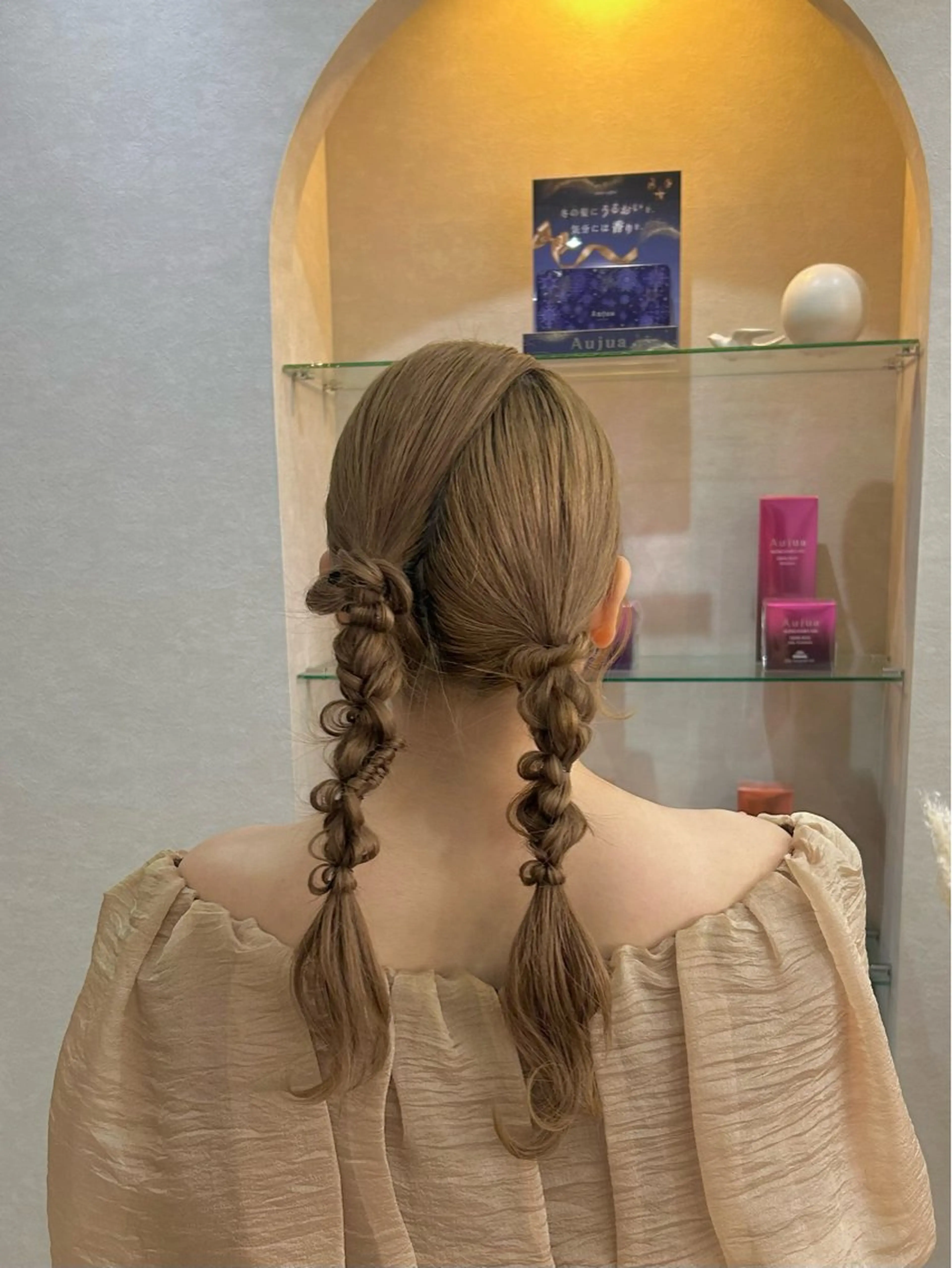 ロング ヘアセット 斉藤 結のヘアスタイル