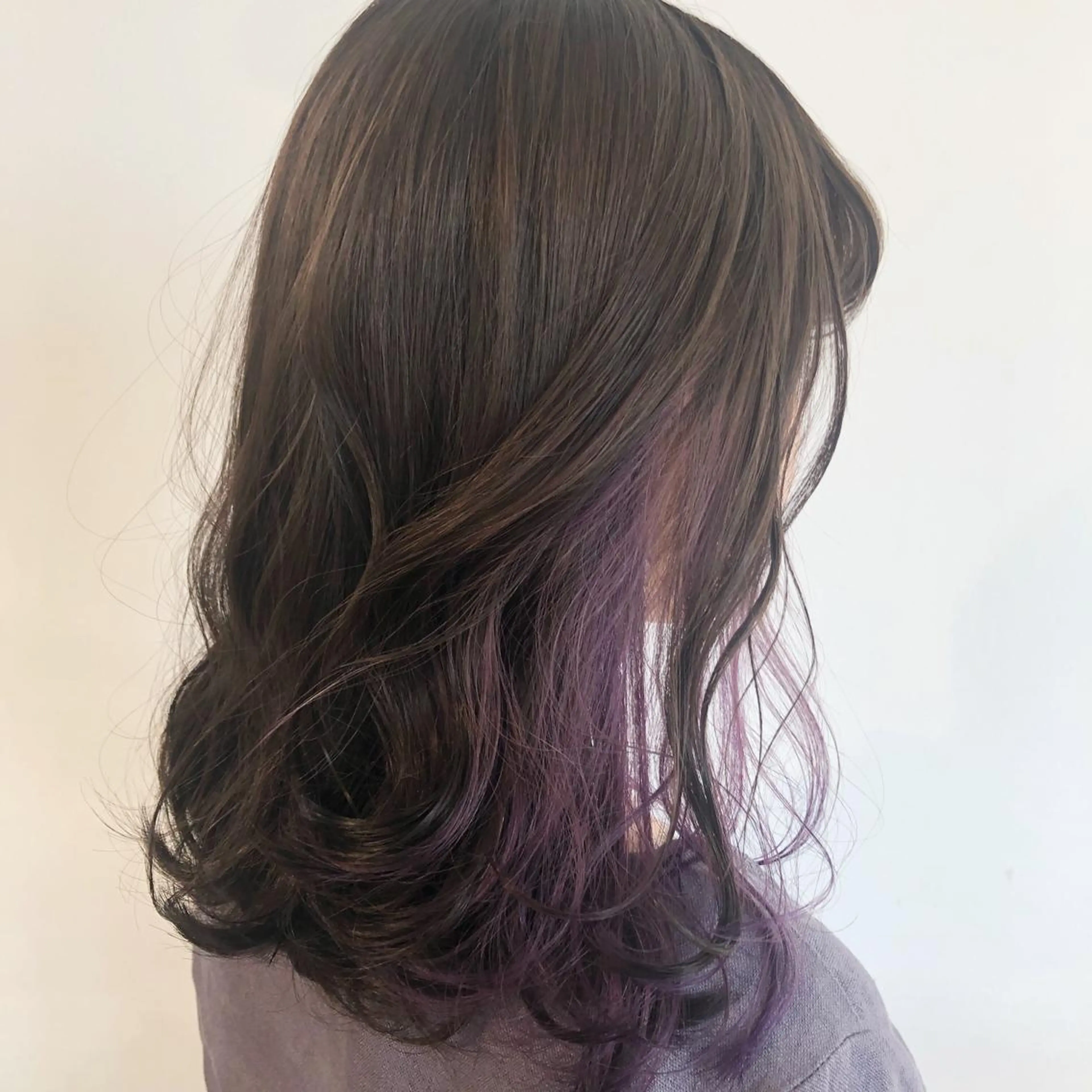 ミディアム カラー ヘアカラー 🌼透明感艶カラー オリーブ🌼河村咲のヘアスタイル