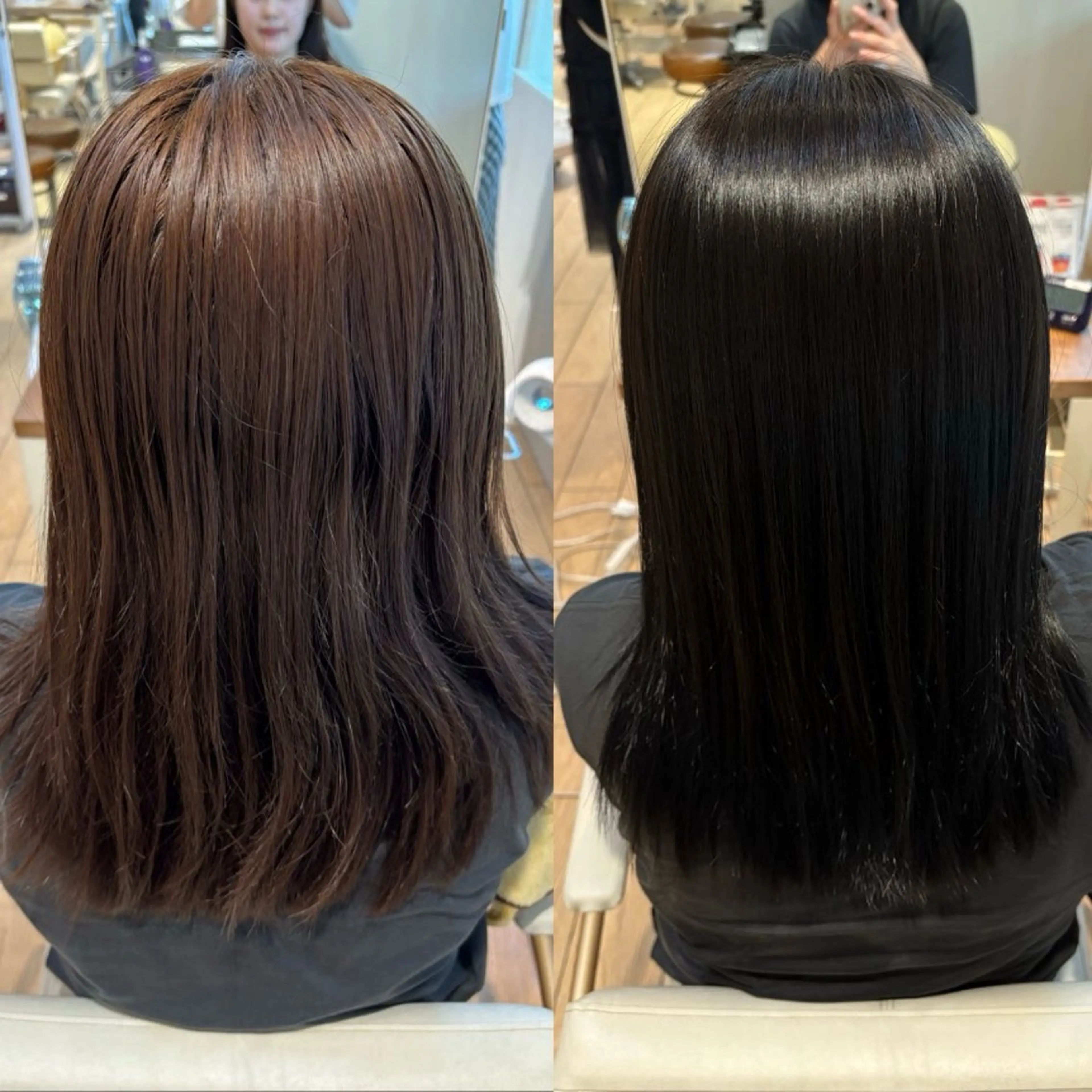 【頭皮マッサージ付き💆🏻‍♀️】艶々トーンダウンカラー🫧＋ダメージ補修トリートメントの写真