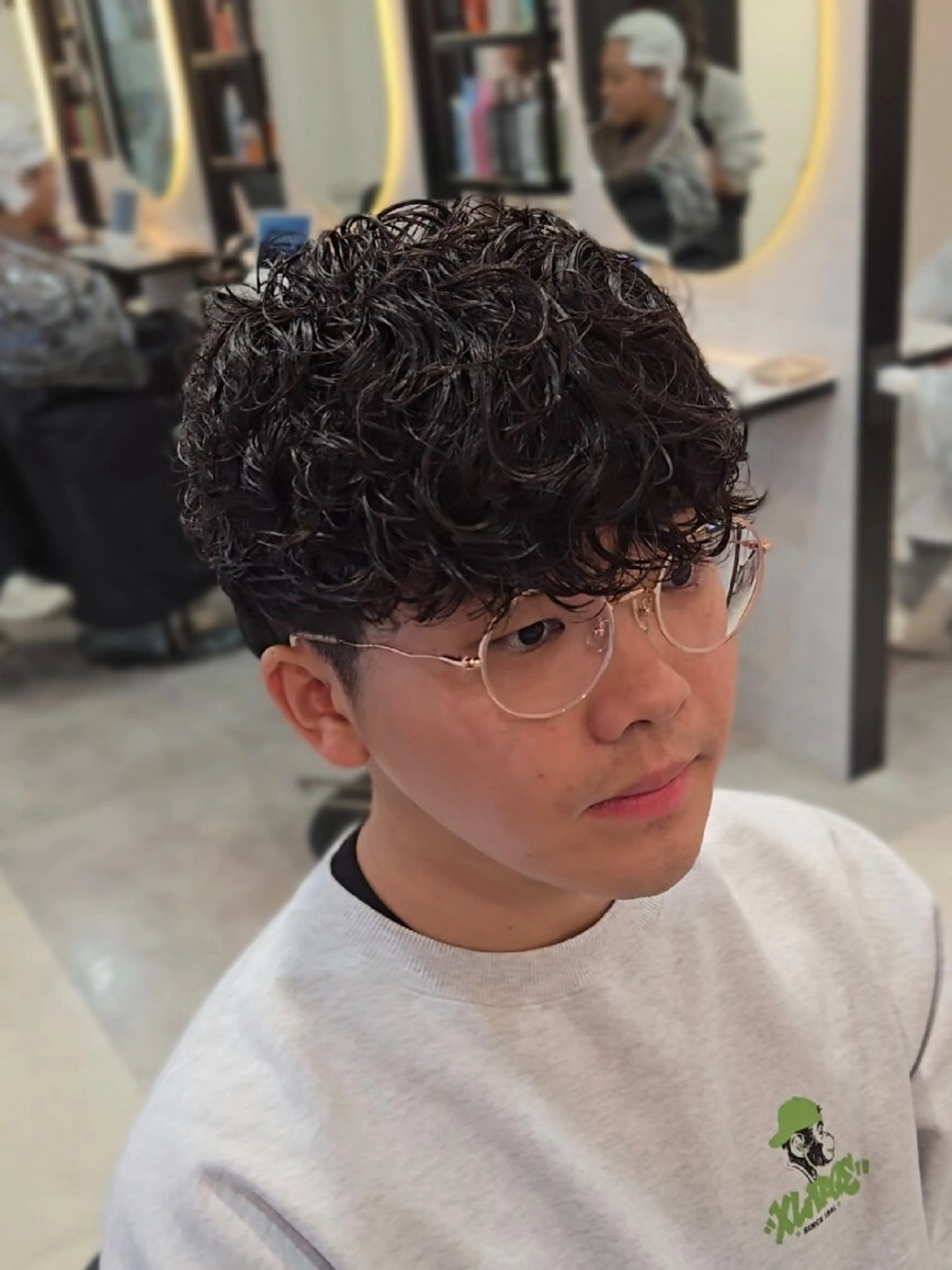 メンズ ミディアム パーマ ミディアムパーマ メンズパーマ プードルパーマ プードルパーマ カット パーマ ヘアセット Lapis 名古屋駅前店所属・LEN名古屋/パーマ メンズ特化美容師のヘアスタイル
