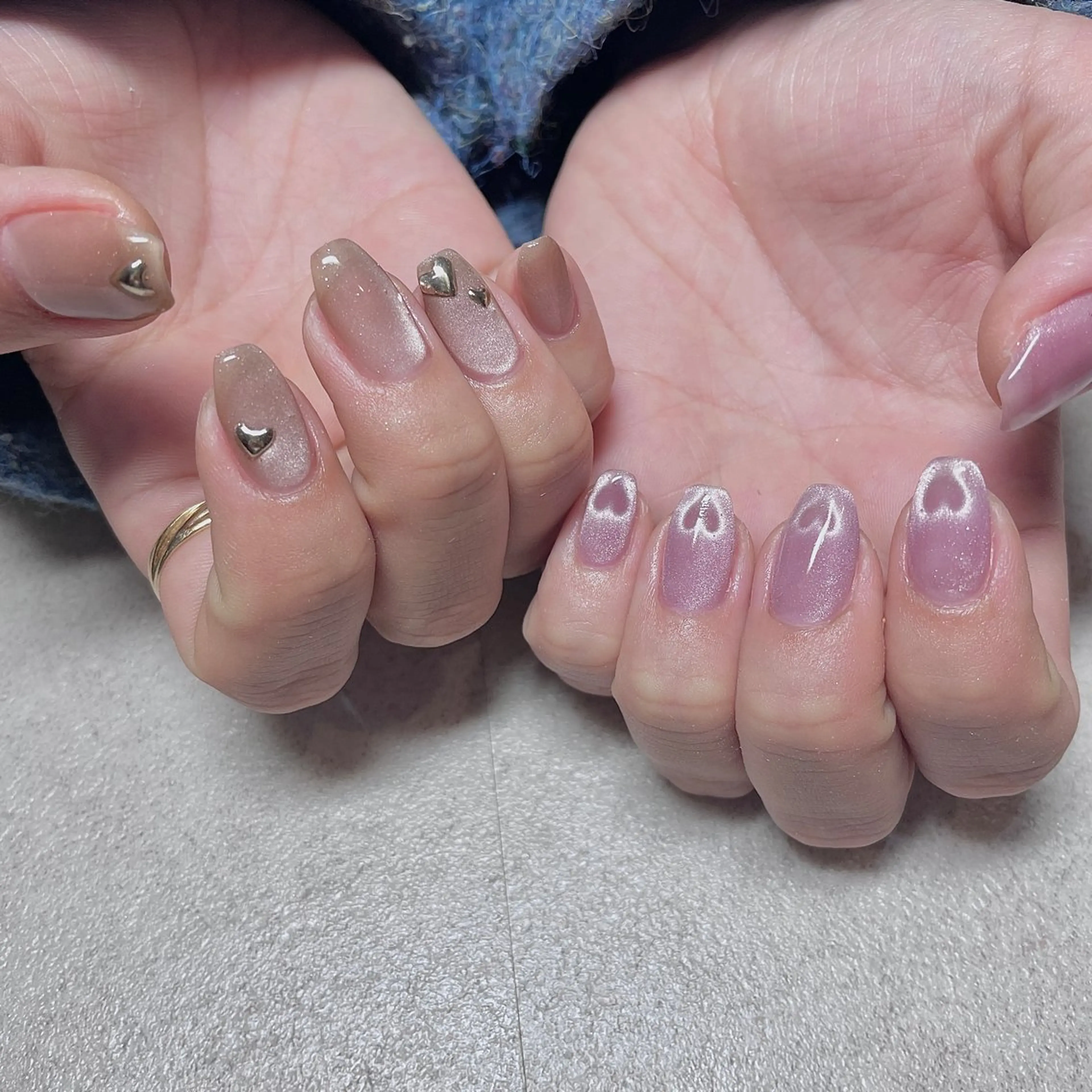 ネイル ハート マグネットネイル オフィスネイル ピンク ハンドネイル acs.n所属・ネイル,耳つぼ 風間すみれのその他イメージ