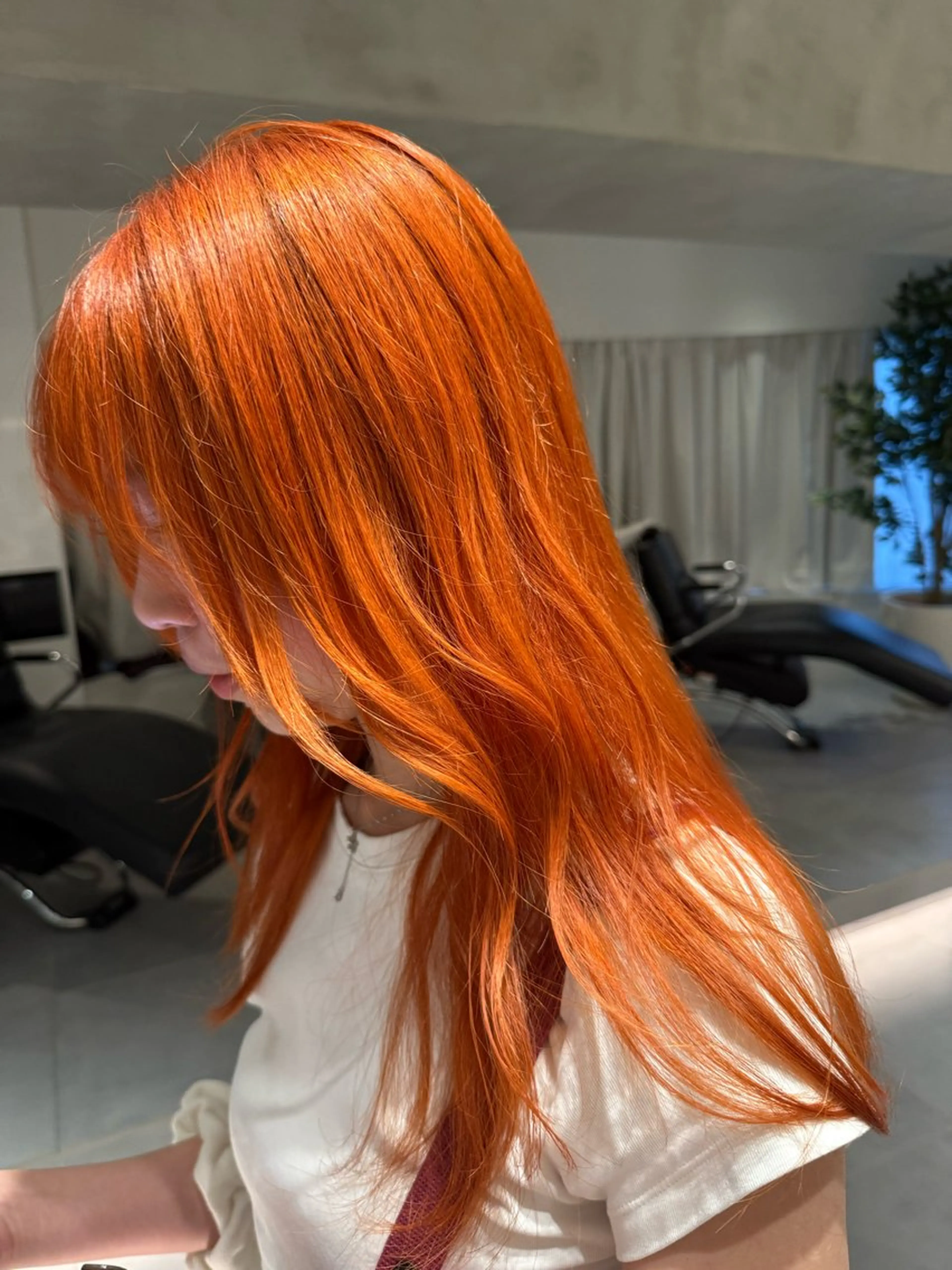 セミロング カラー ヘアアレンジ ヘアカラー 垢抜け韓国風ヘア カラーMIKUのヘアスタイル