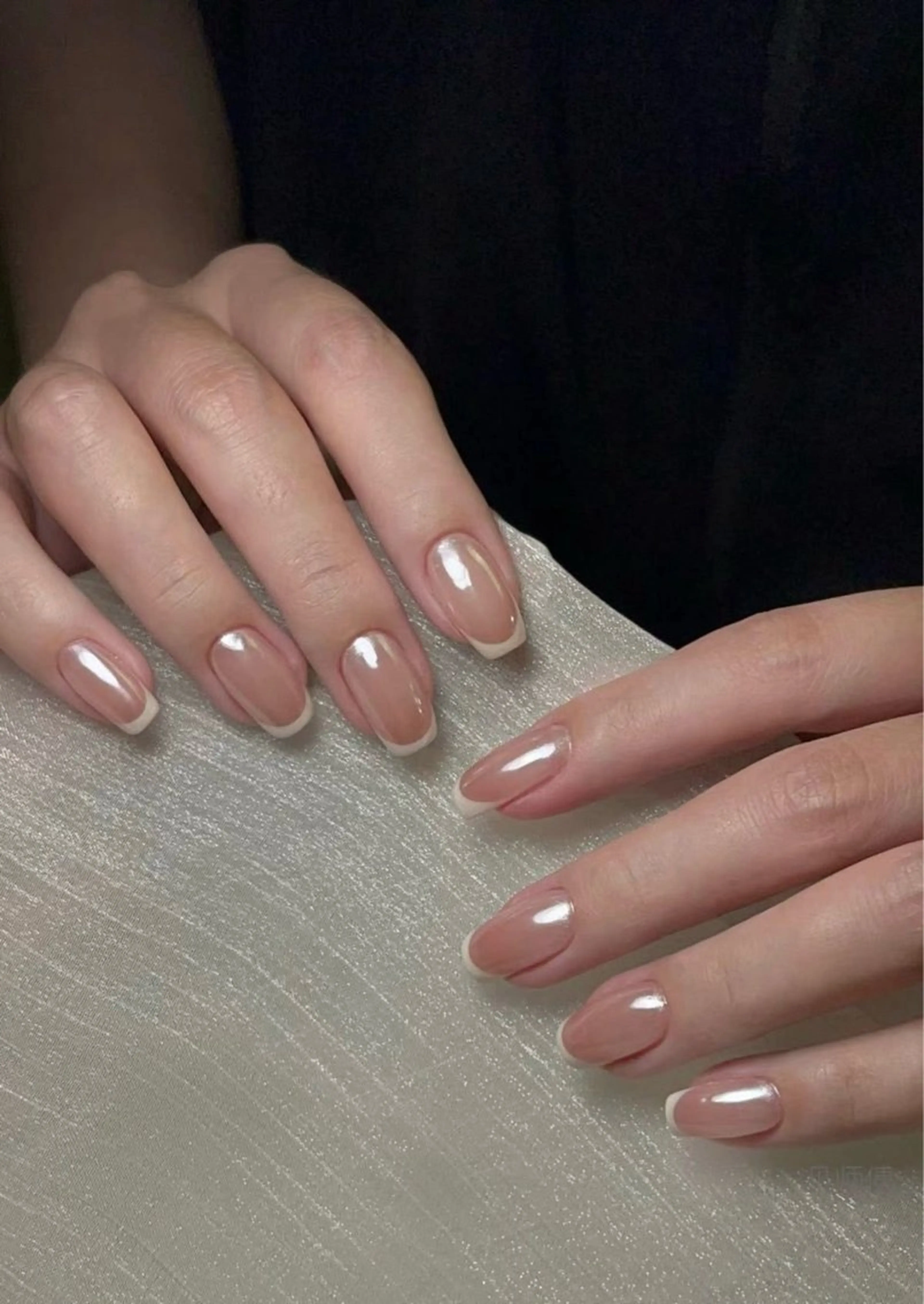 ネイル 長さ出し フレンチネイル グラデーション 卒業式 マグネットネイル ハンドネイル MIHANA NAILのネイルデザイン