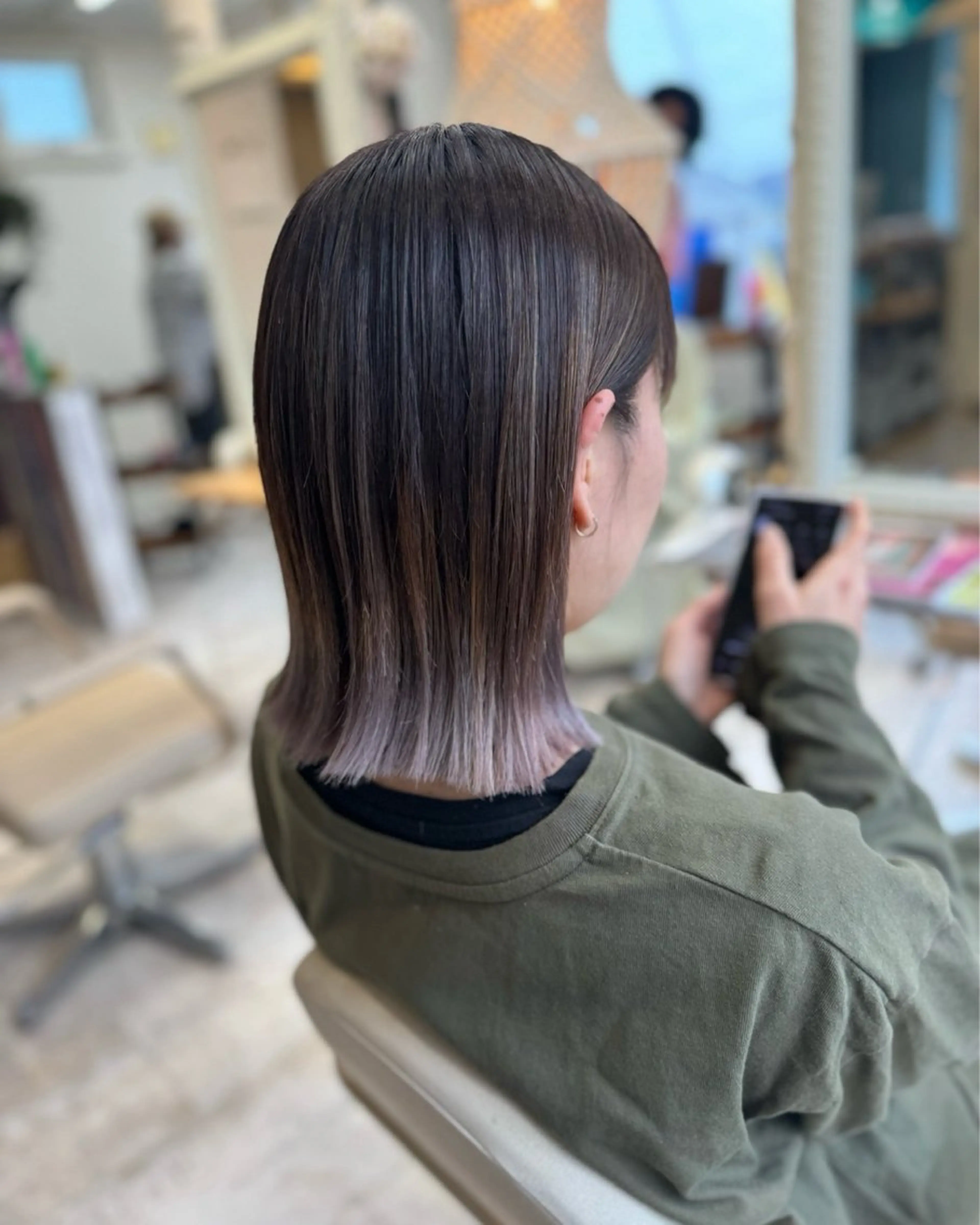 ミディアム カラー Uuoul【ウーオール】所属・ 松尾 実乃里のヘアスタイル