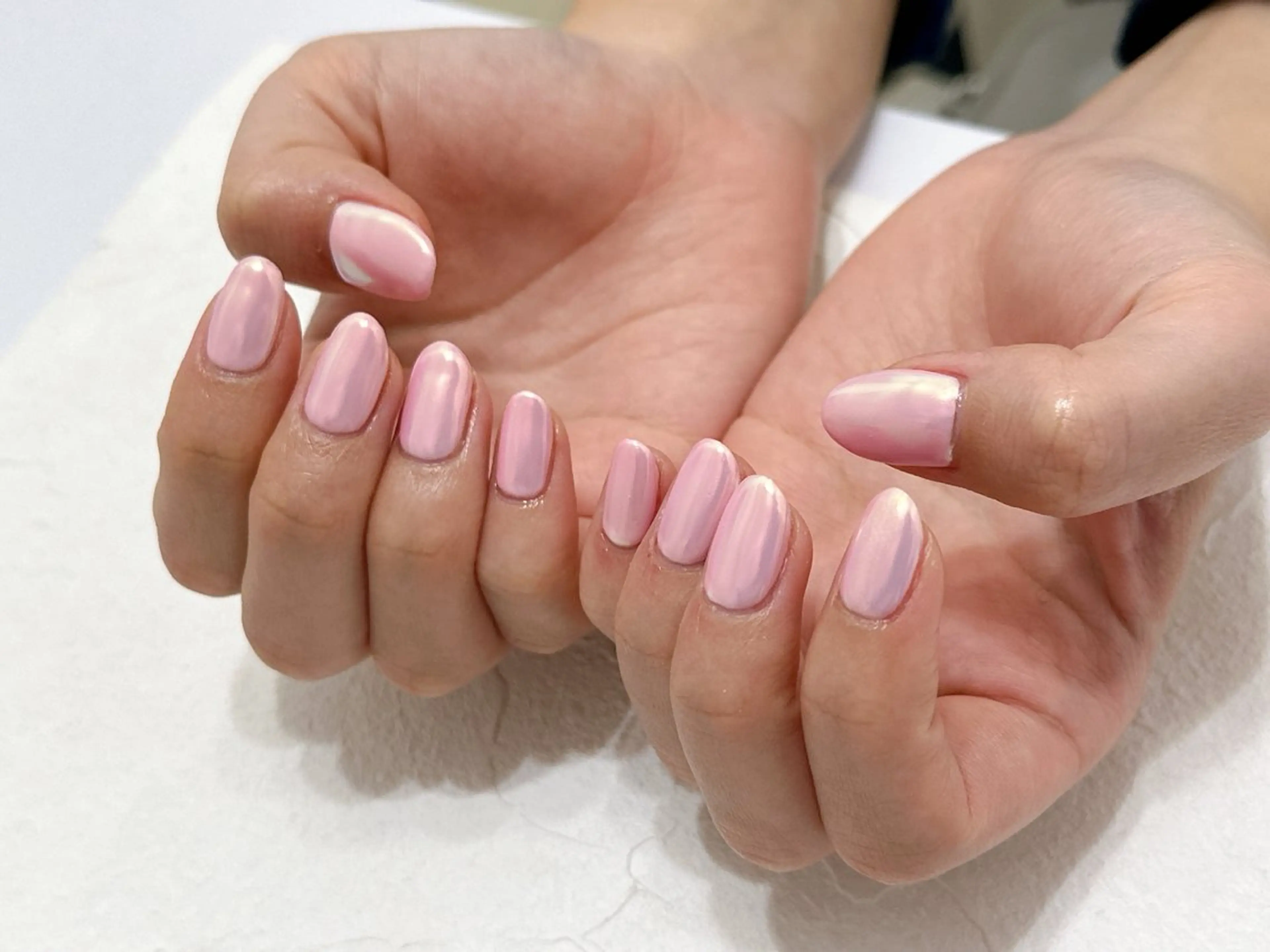 ネイル オーロラネイル 成人式 フットネイル フレンチネイル ジェルネイル ハンドネイル Mogu nail 二子玉川のネイルデザイン