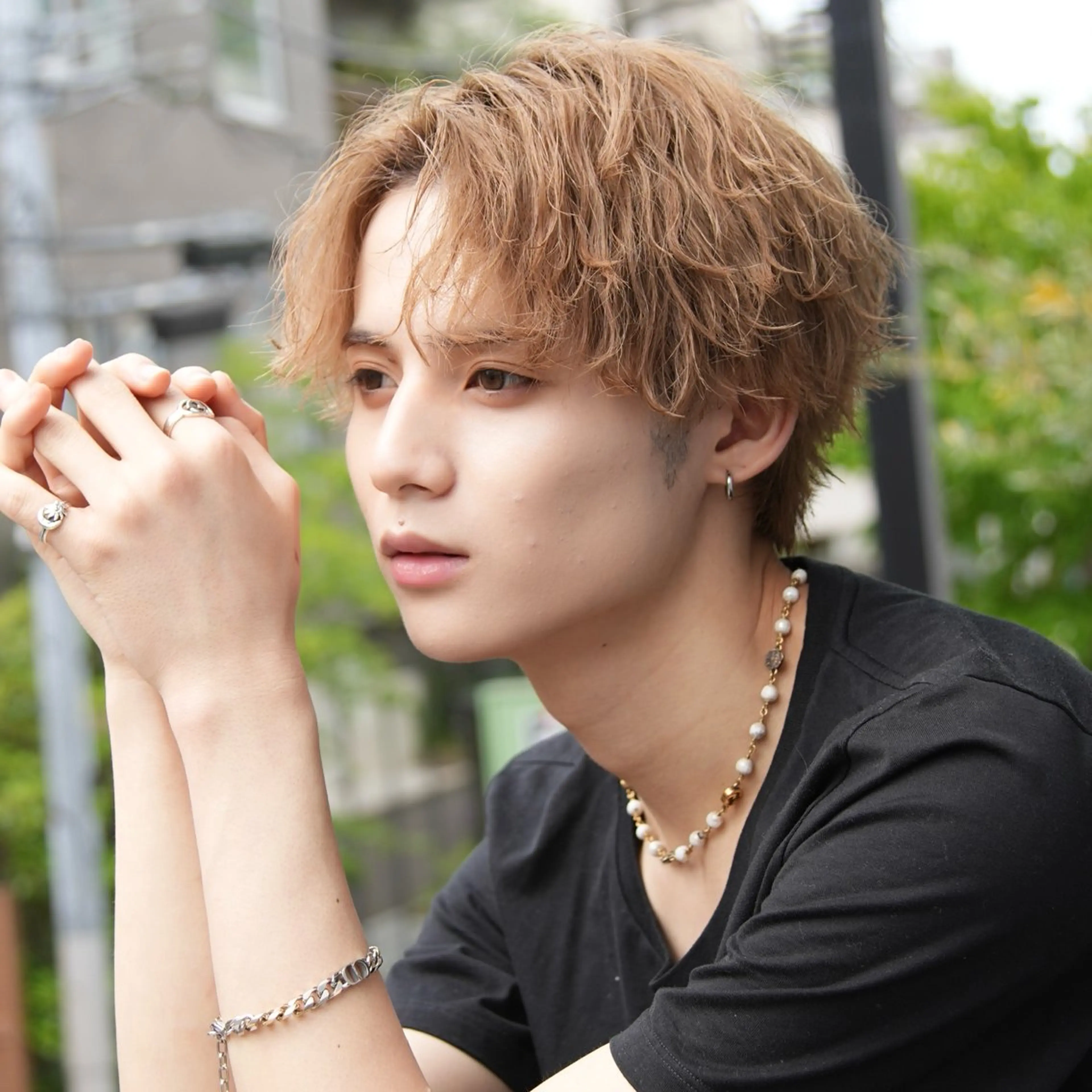 ミディアム カラー パーマ メンズ カット ヘアカラー トリートメント シースルーマッシュ/ メンズ/KYOHEIのヘアスタイル