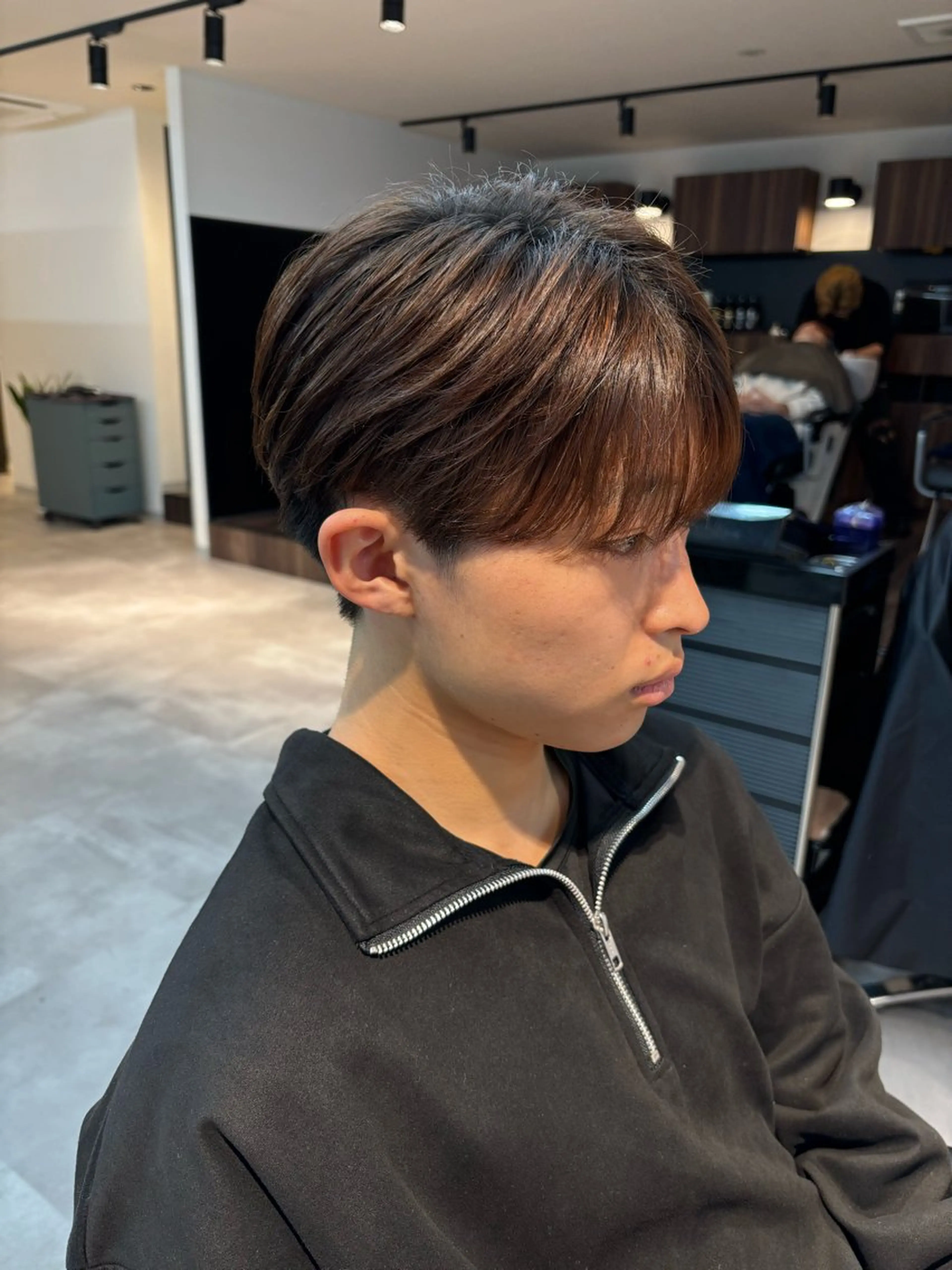 メンズ マッシュ シースルーマッシュ カット 保立/メンズカット 千葉駅フェザーパーマのヘアスタイル