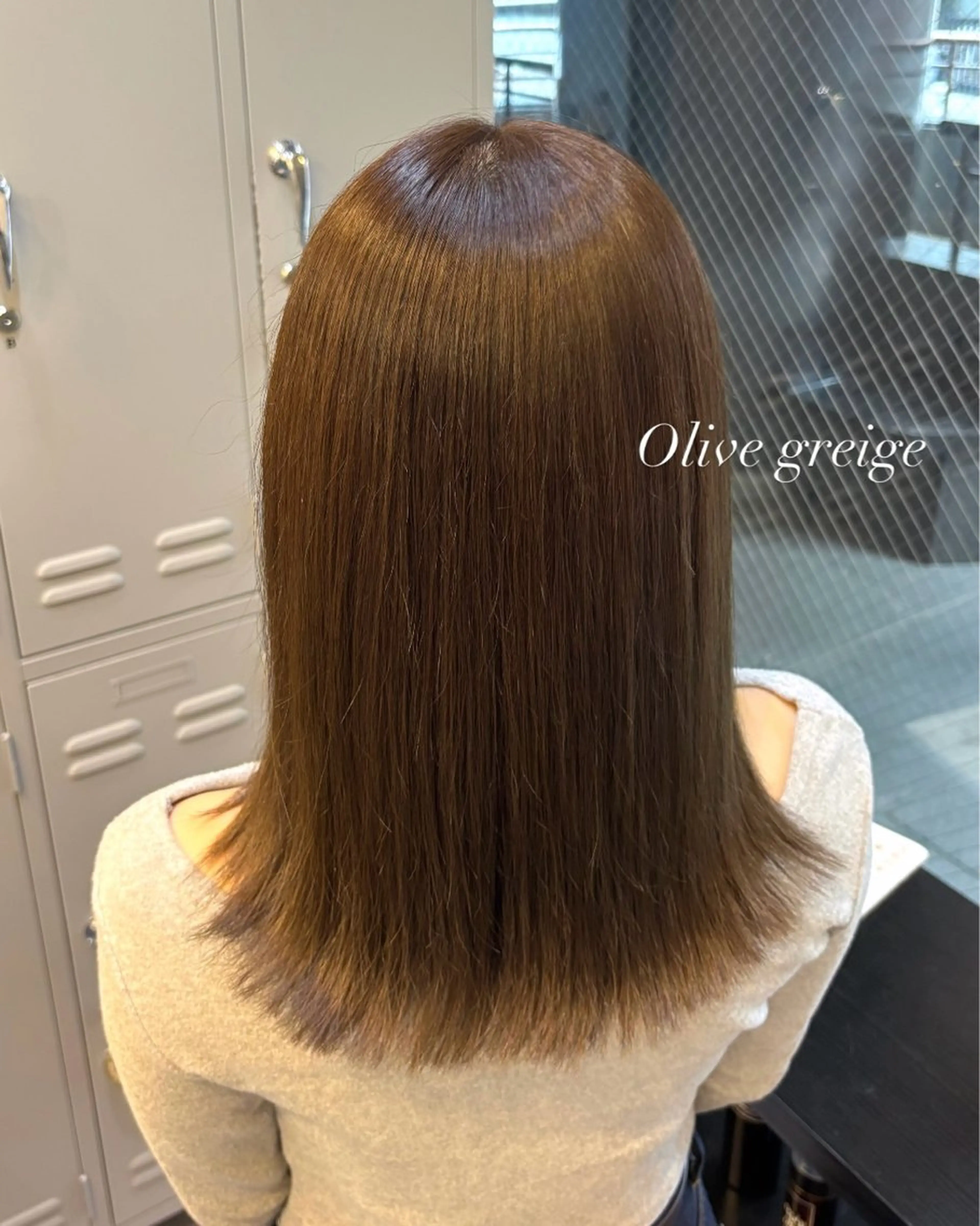セミロング カラー 透明感カラー グレージュ オリーブグレージュ オリーブグレー 髪質改善 ヘアカラー トリートメント ダブルカラー💖 / 髪質改善🪞✨/伽音のヘアスタイル