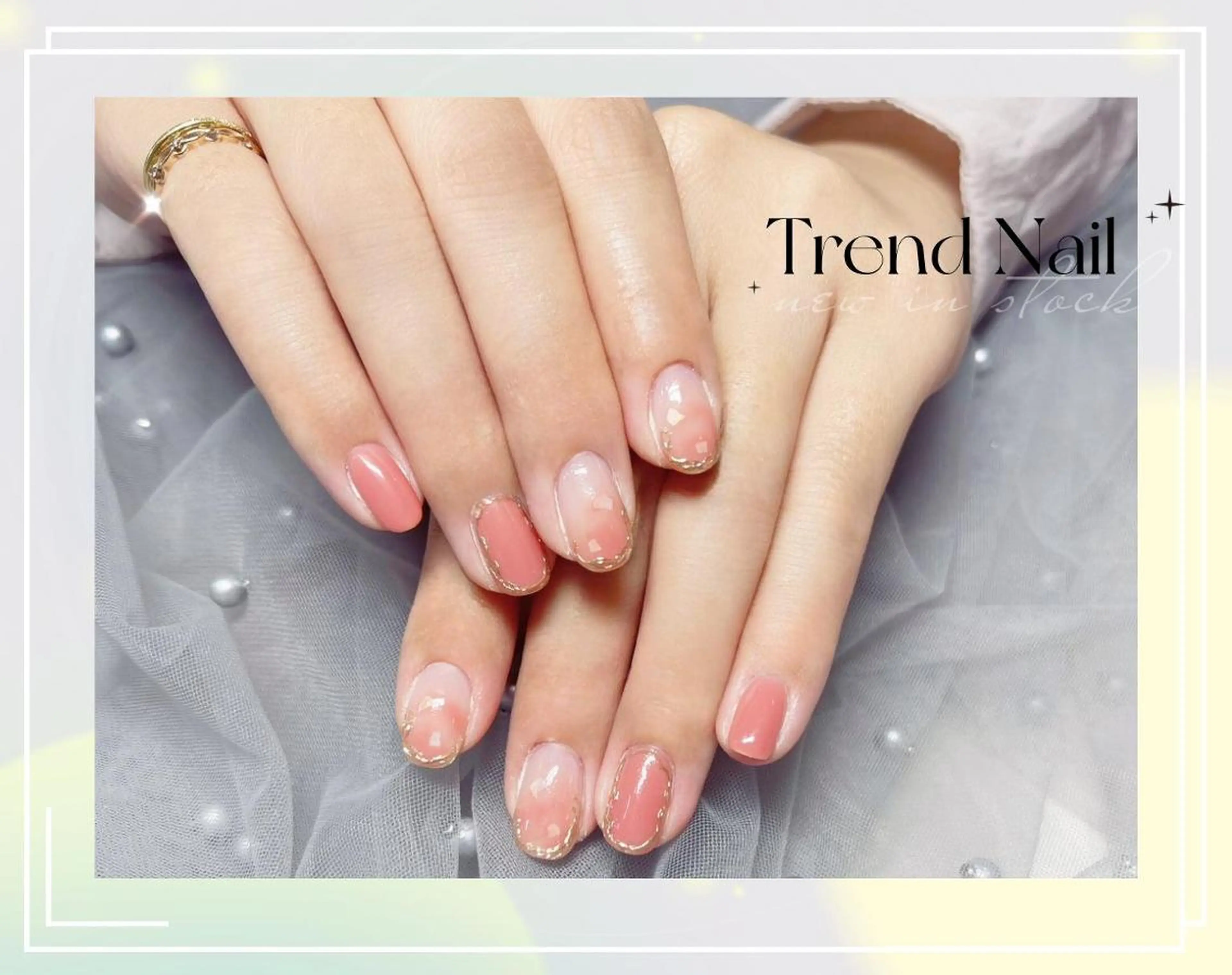 ショート ハンドネイル トレンド ネイル スタジオのネイルデザイン