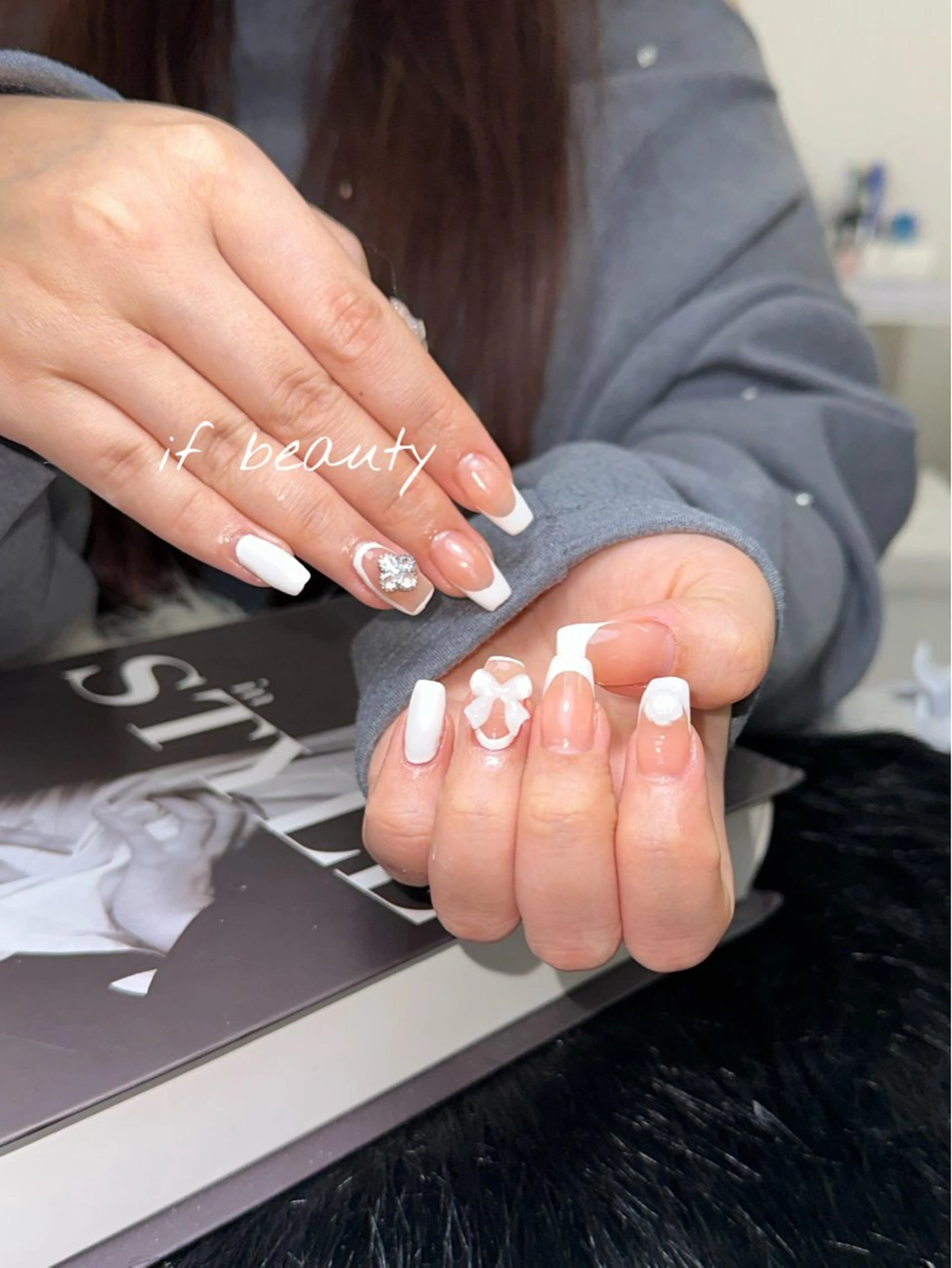 ネイル アートネイル ジェルネイル グラデーション 韓国ネイル パラジェル ハンドネイル if Hair＆Nail Salon所属・IKA /海外ネイル /個性派/ワンホンのネイルデザイン