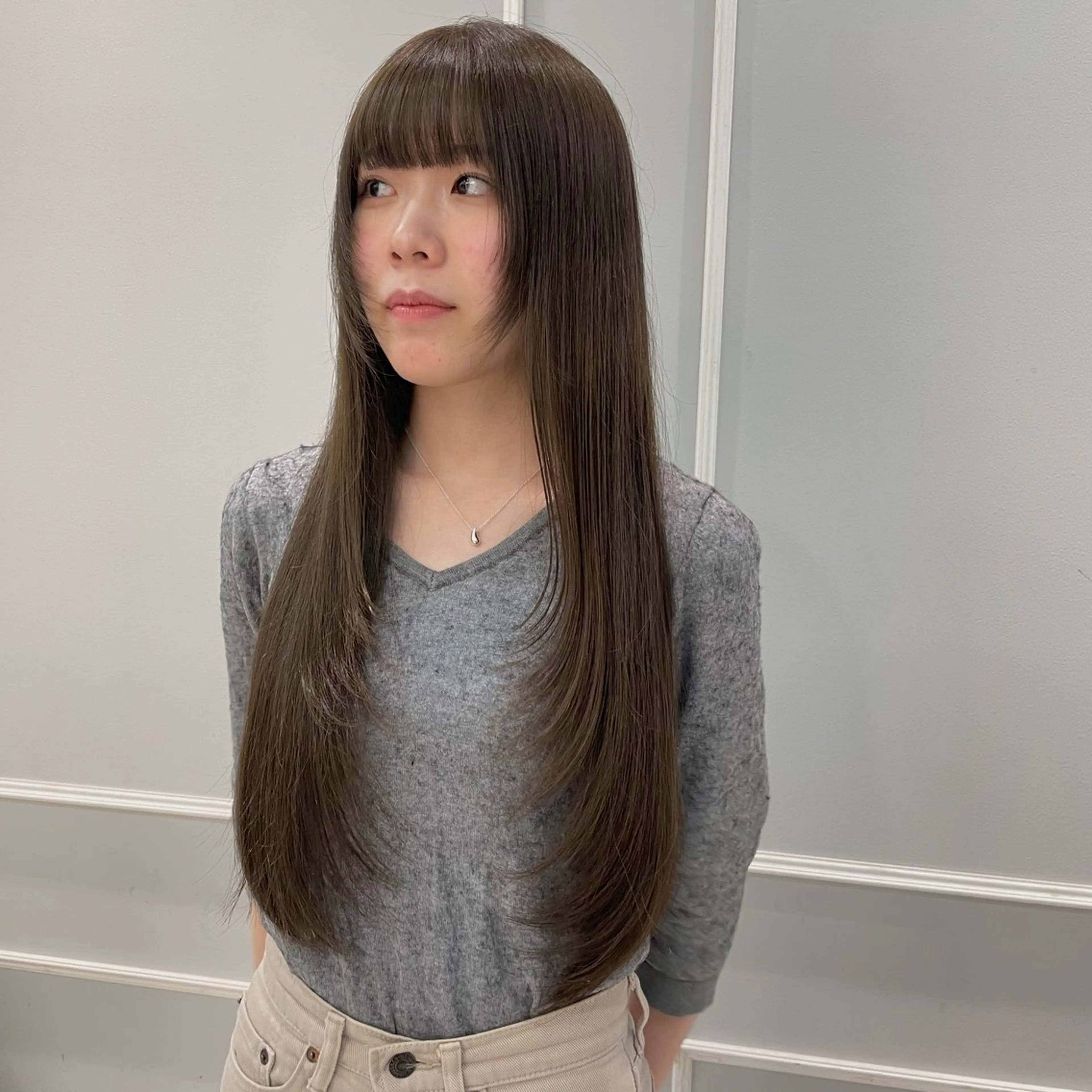 ロング カラー 🩶赤み消しカラー 🐈‍⬛荻野美思🐾のヘアスタイル