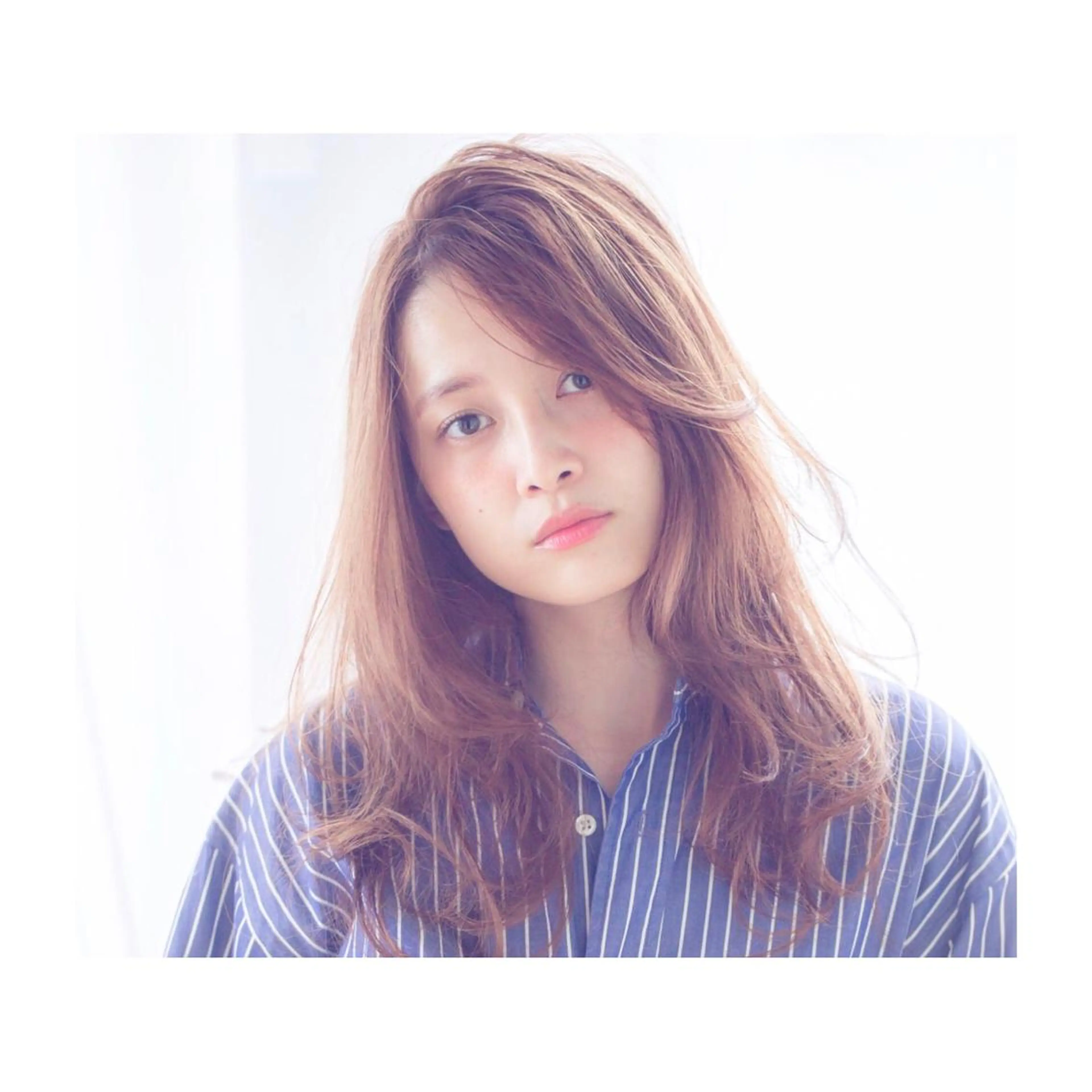 ロング カラー ヘアアレンジ ベージュカラー 💁‍♂️メンズカッ トパーマ💈大田涼華のヘアスタイル
