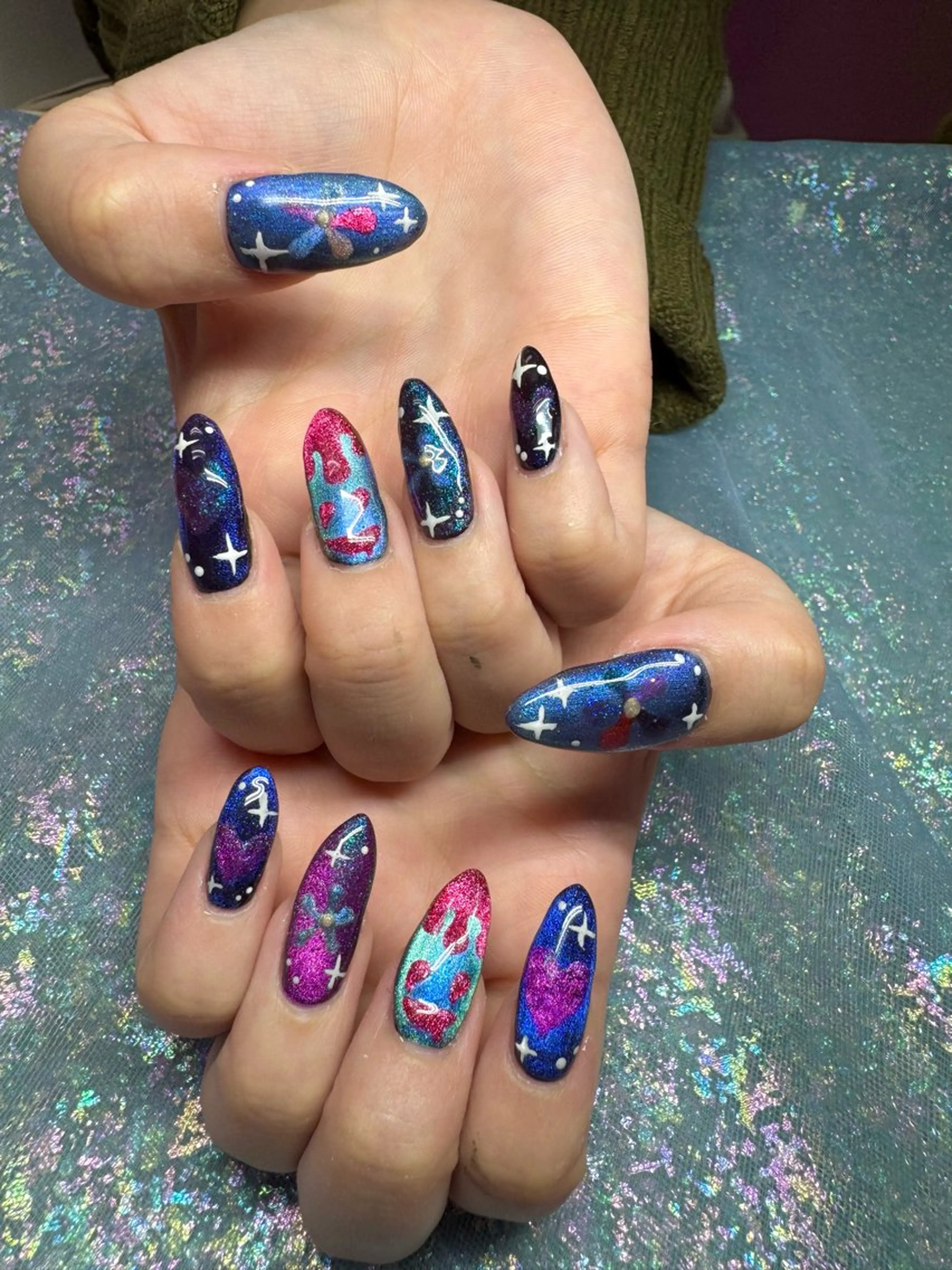 ネイル アートネイル マグネットネイル nail spaß所属・WAKALU .のネイルデザイン