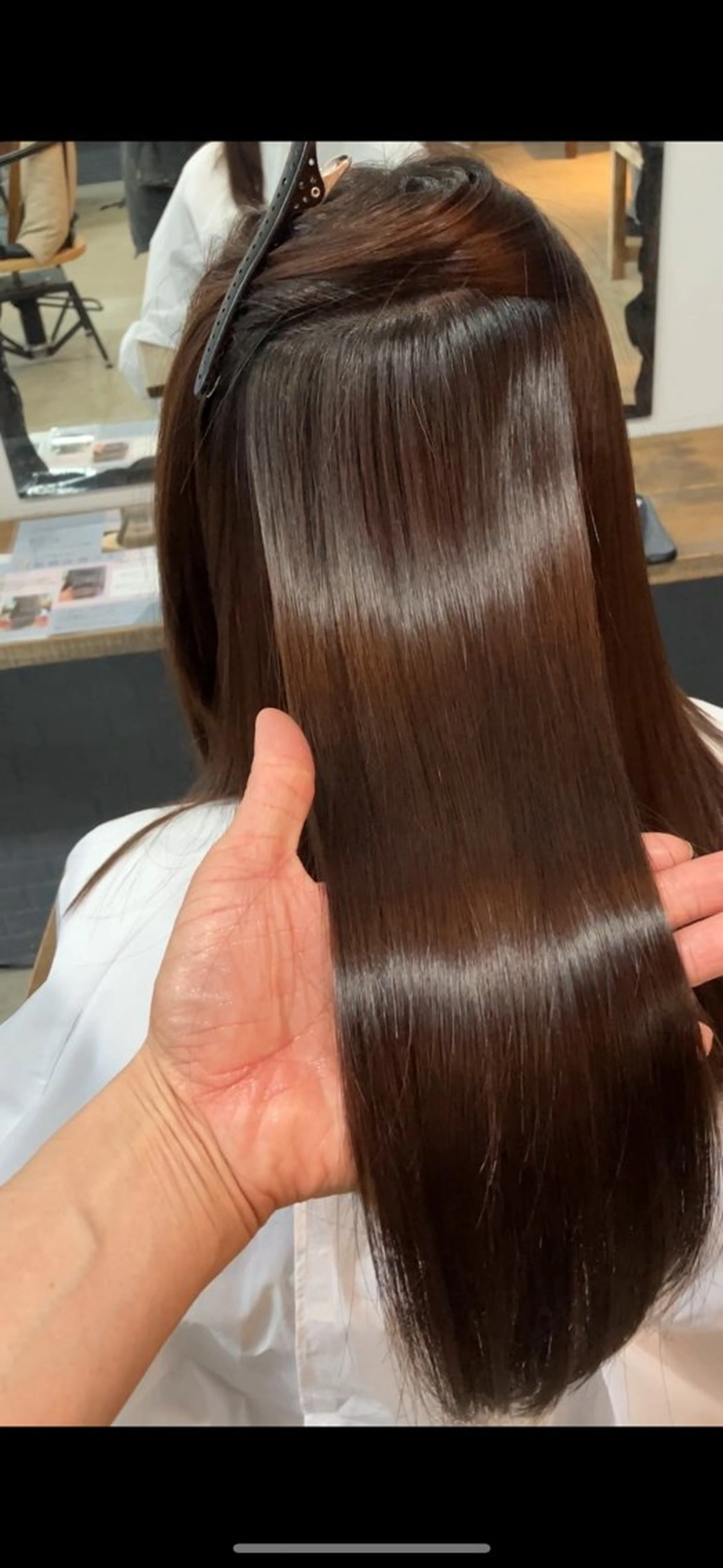 ロング 縮毛矯正 ウシロダ メグミのヘアスタイル