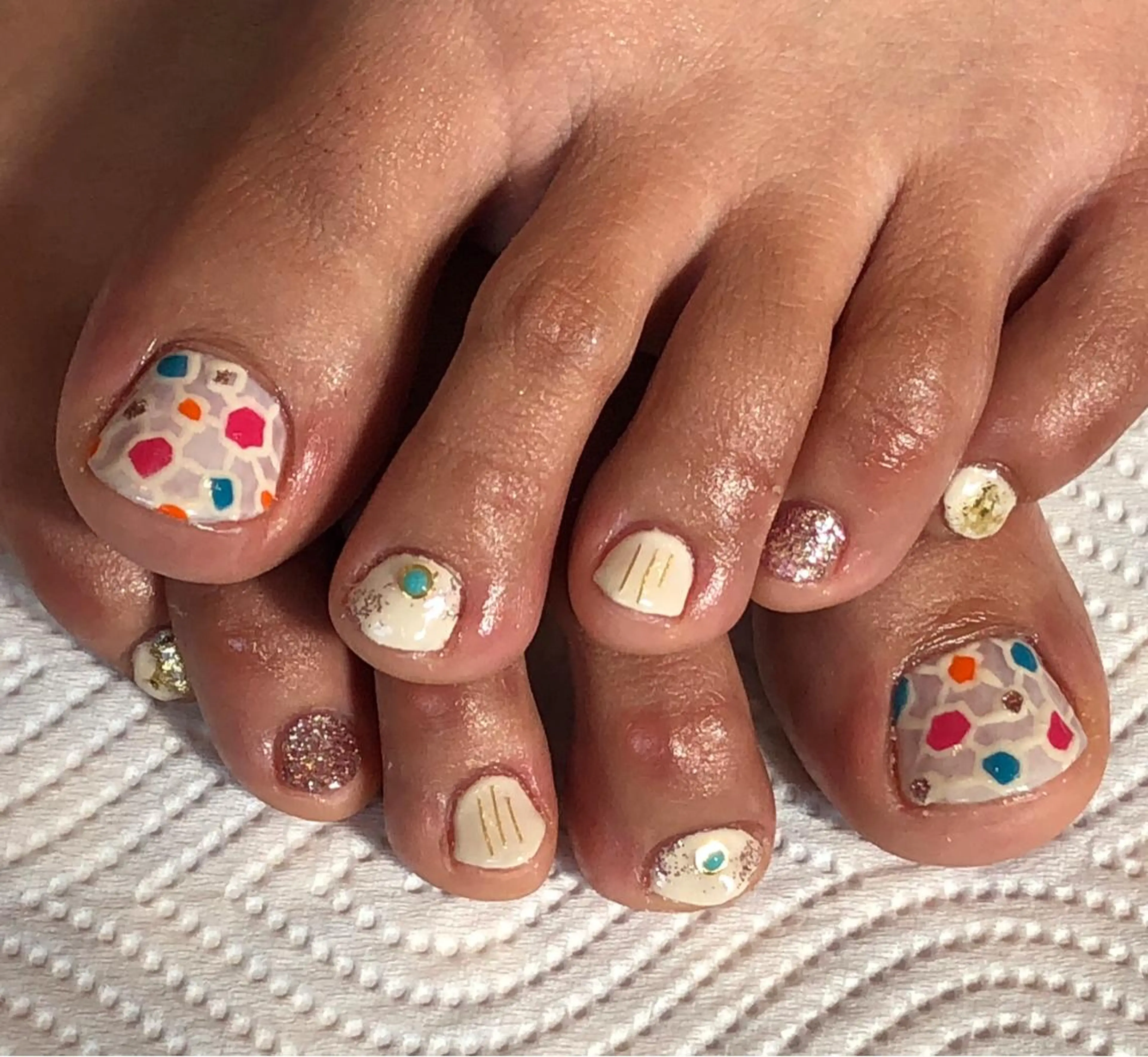 ネイル アートネイル フットネイル ジェルネイル フットネイル eyelash＆nail オクタビアス所属・オクタ ビアスのマツエク・マツパデザイン