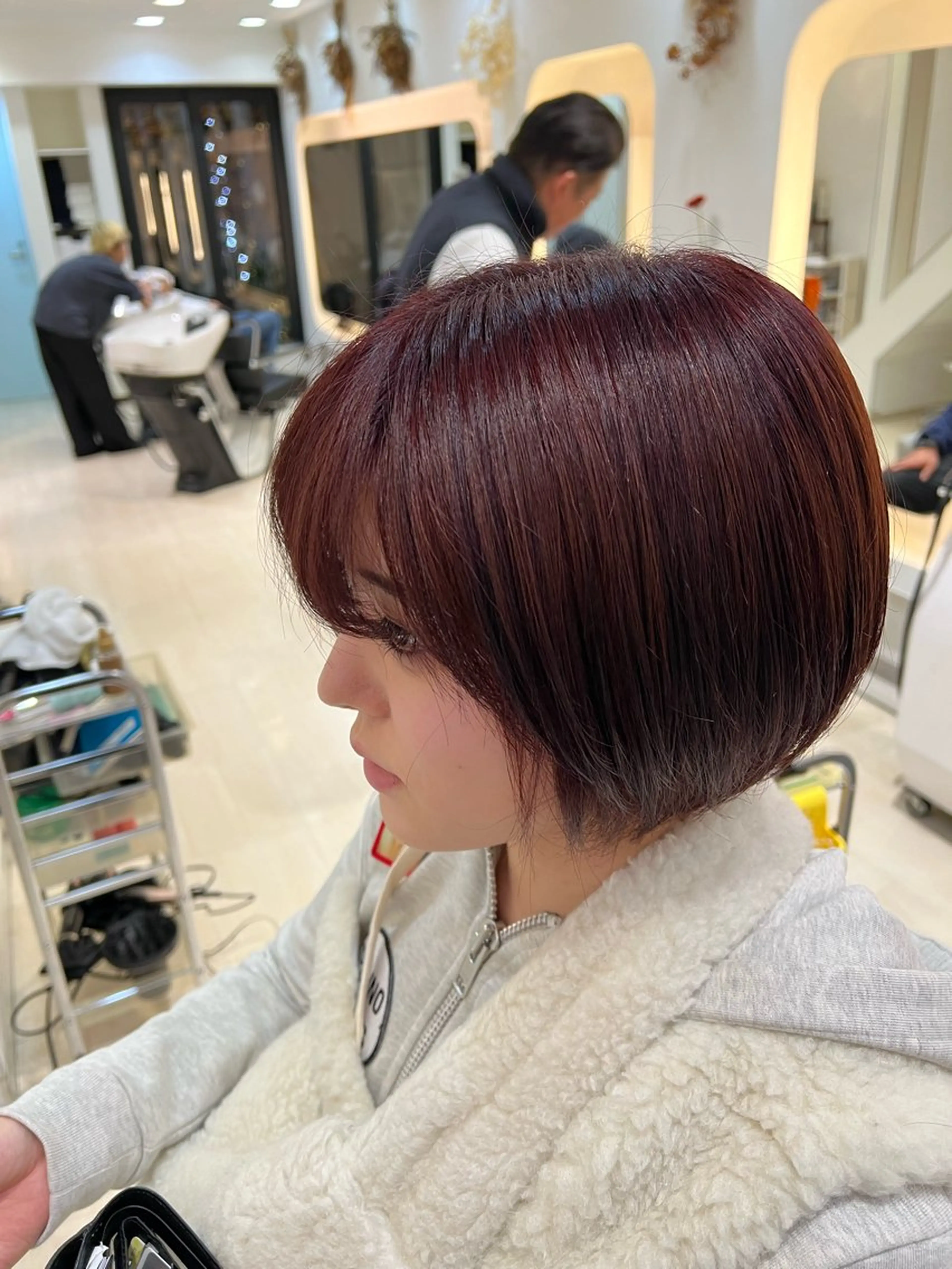 ショート カラー パーマ ヘアアレンジ メンズ ヘアカラー 堀井 凌平のヘアスタイル