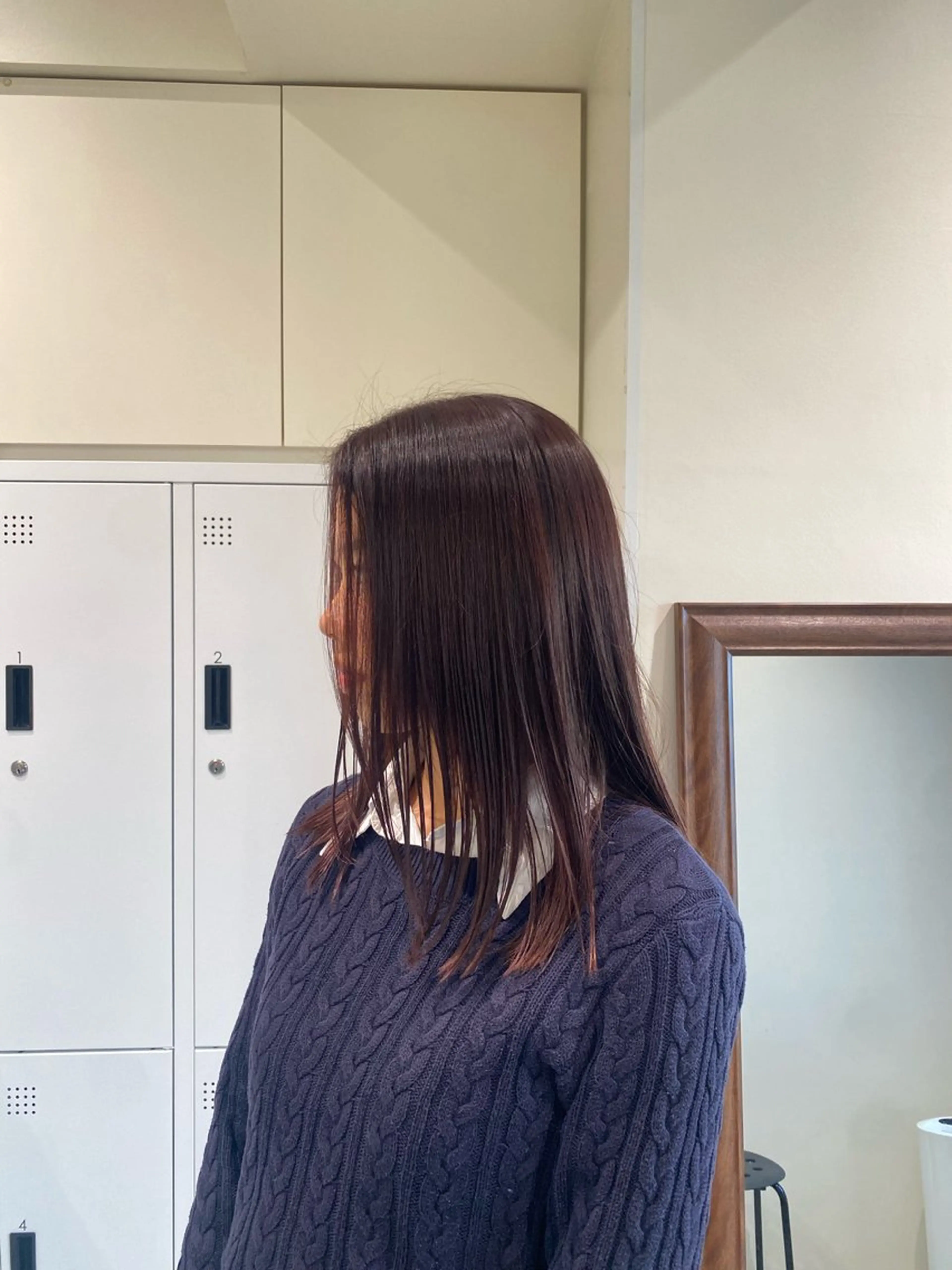 ミディアム カラー ラベンダーカラー カット ヘアカラー トリートメント 暖色カラー /ヘアアレンジ/花鈴のヘアスタイル