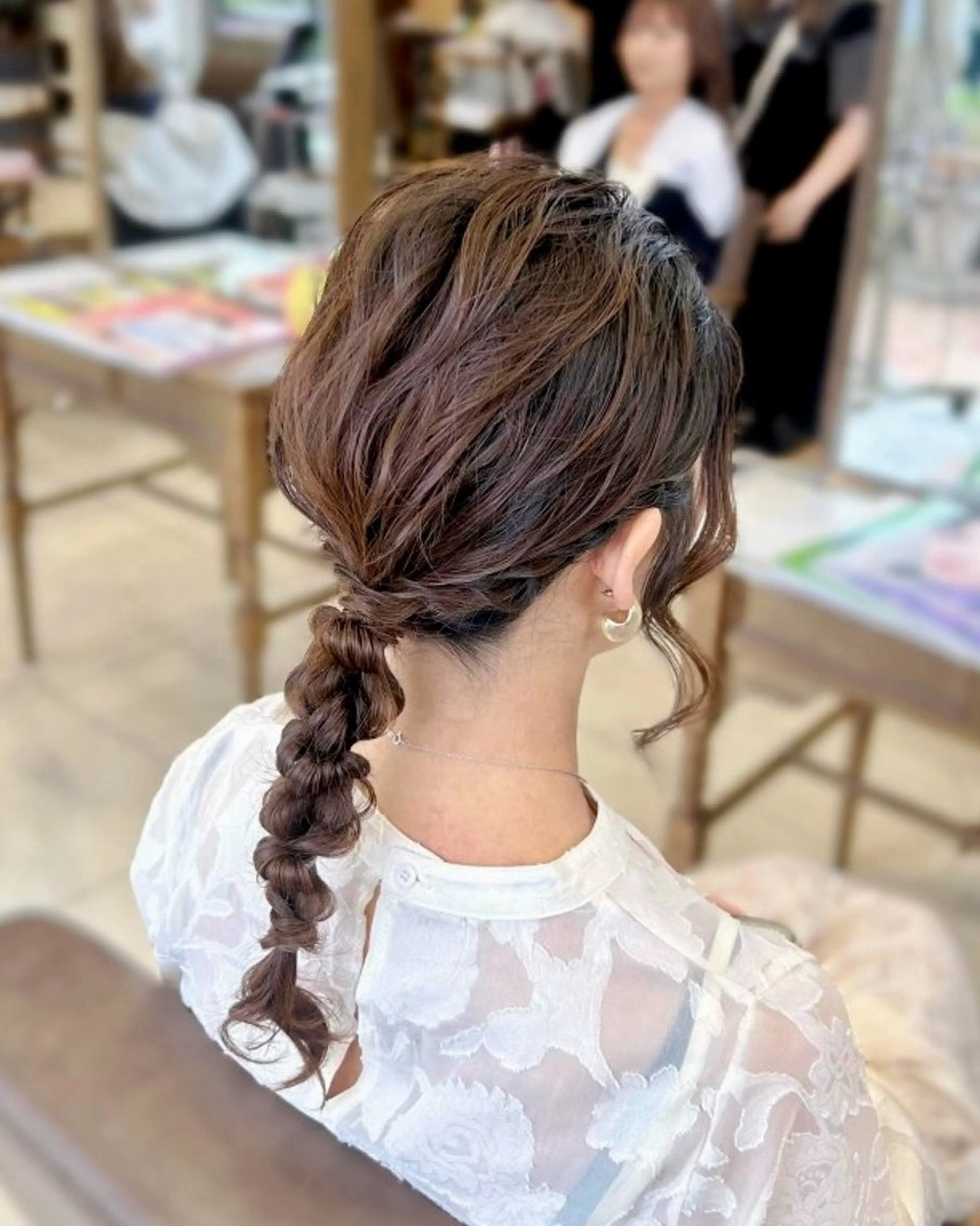 セミロング ヘアアレンジ 清水 楓夏のヘアスタイル