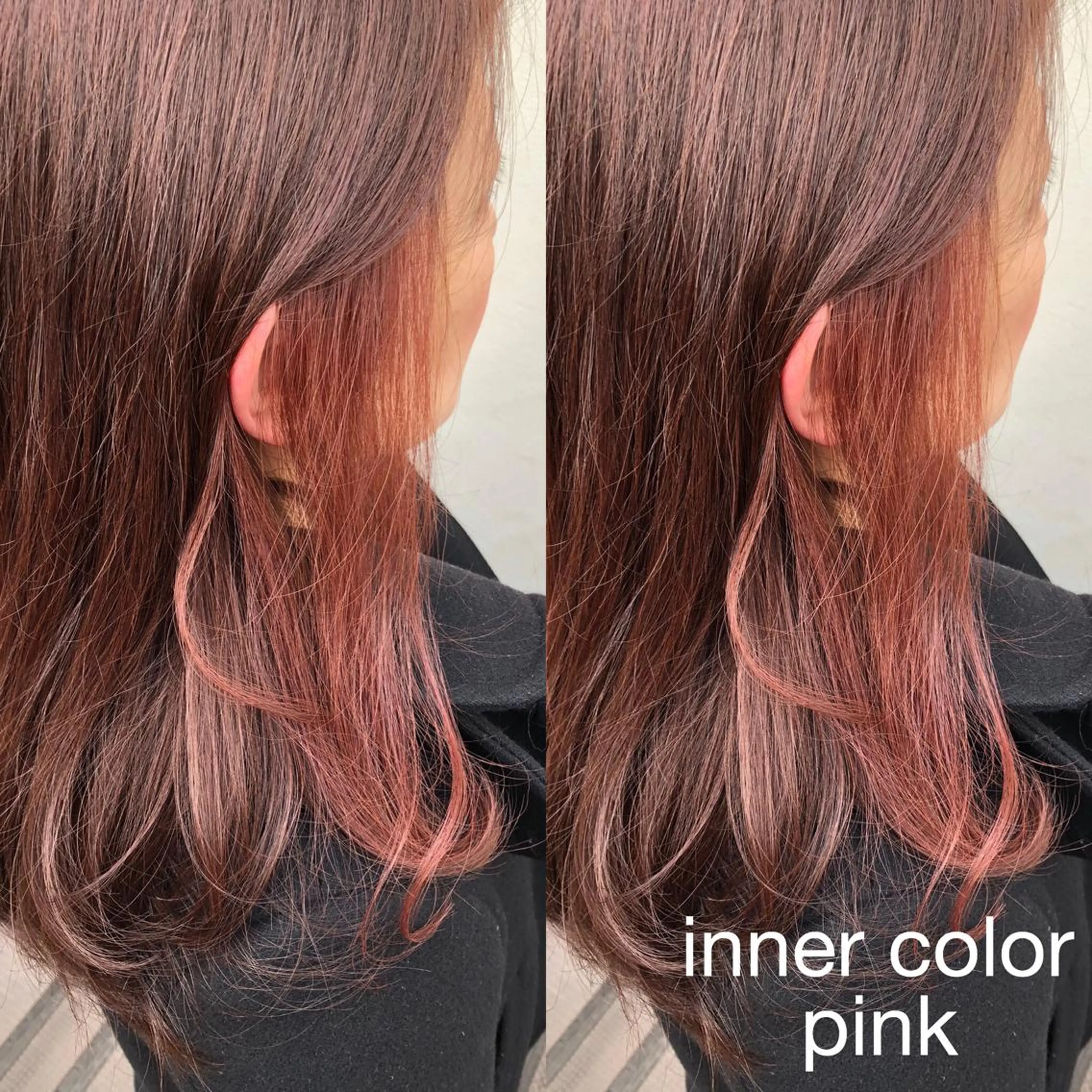 ミディアム カラー ブリーチ ピンクカラー 森田 一平のヘアスタイル