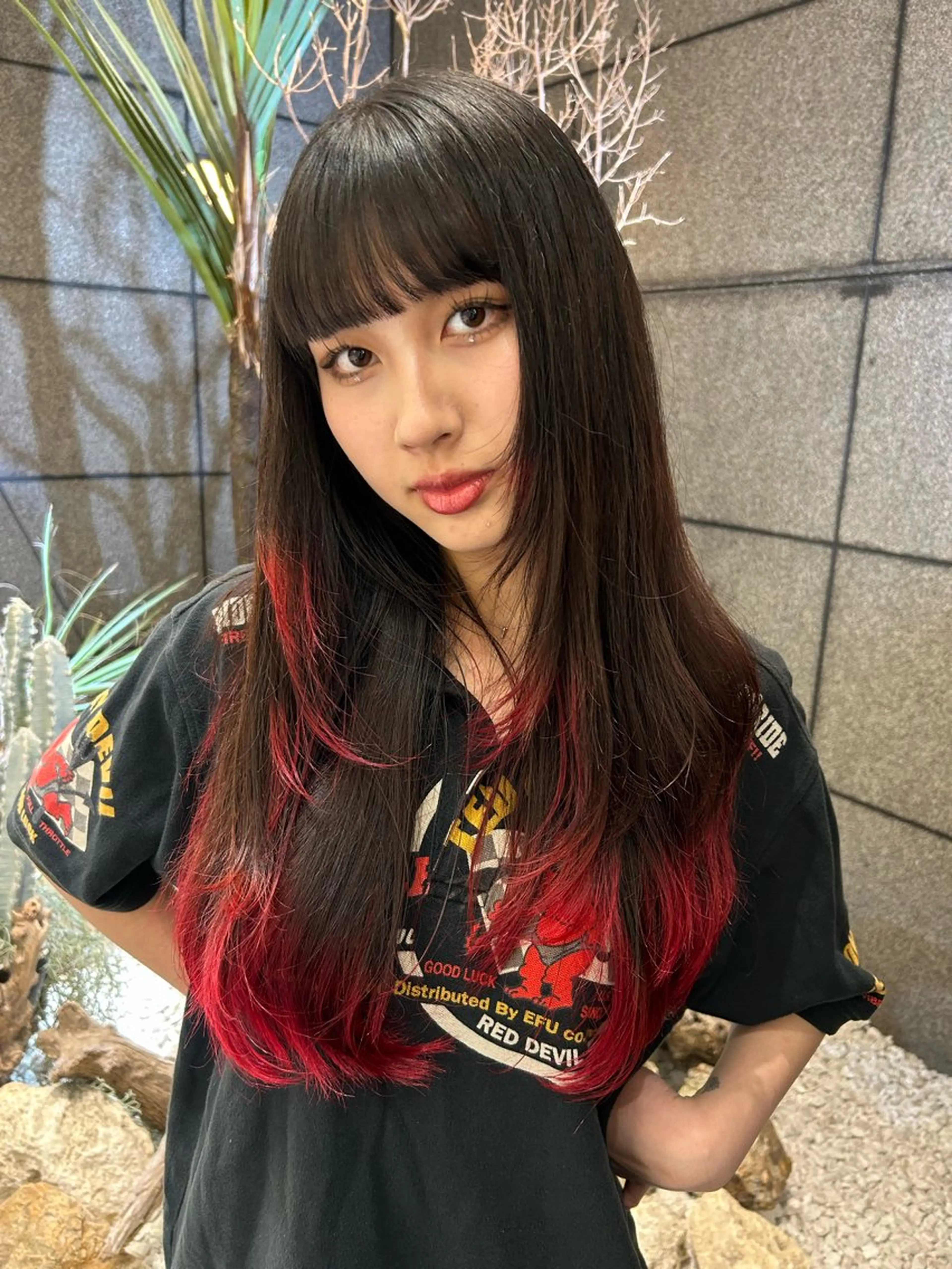 ロング ヘアカラー 🇰🇷韓国スタイル /束間まつげ🎀ミキのヘアスタイル