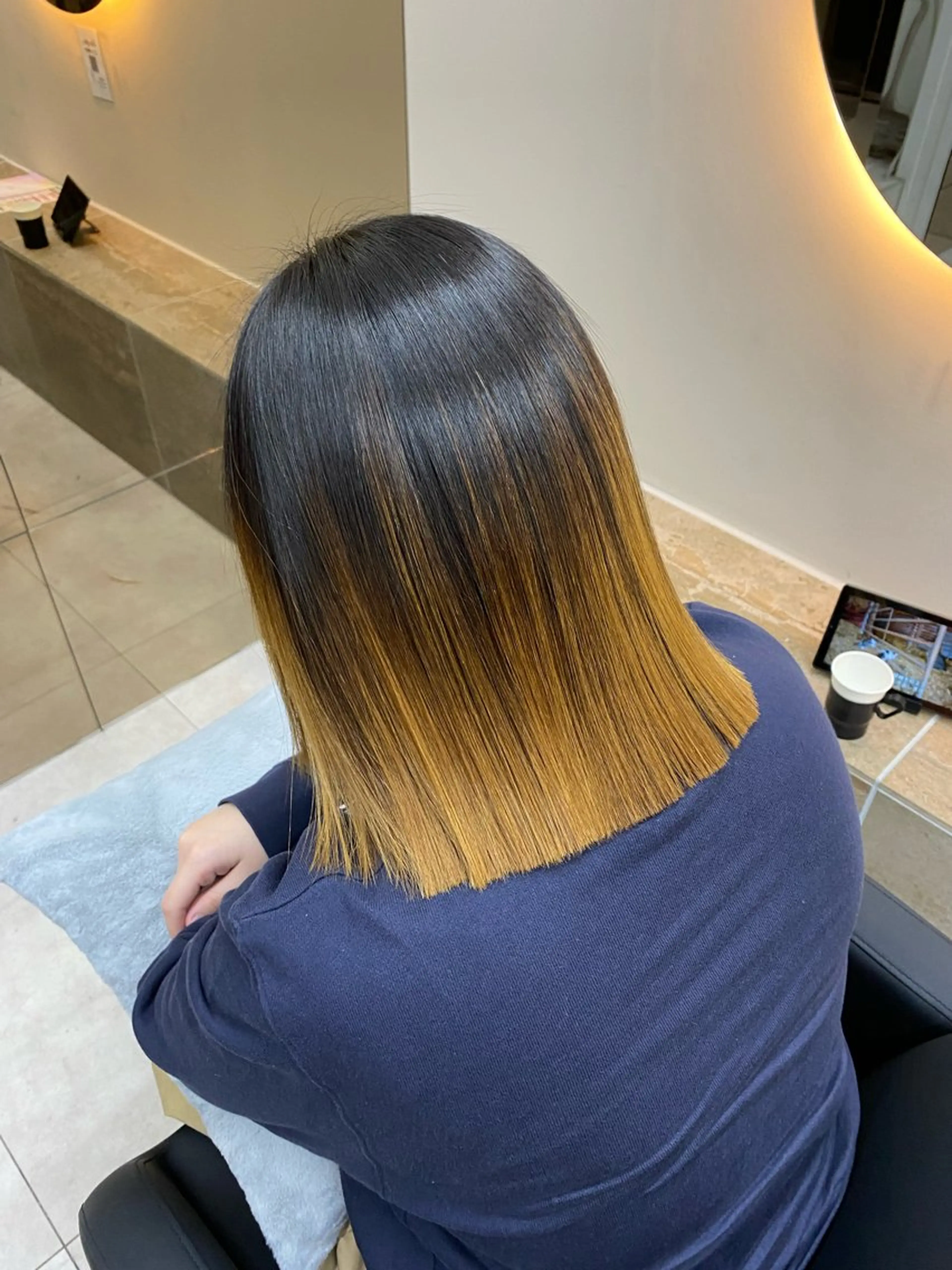 ミディアム カラー 髪質改善 トリートメント ヘアカラー トリートメント 髪質改善/透明感 ✨ワタル✨のヘアスタイル