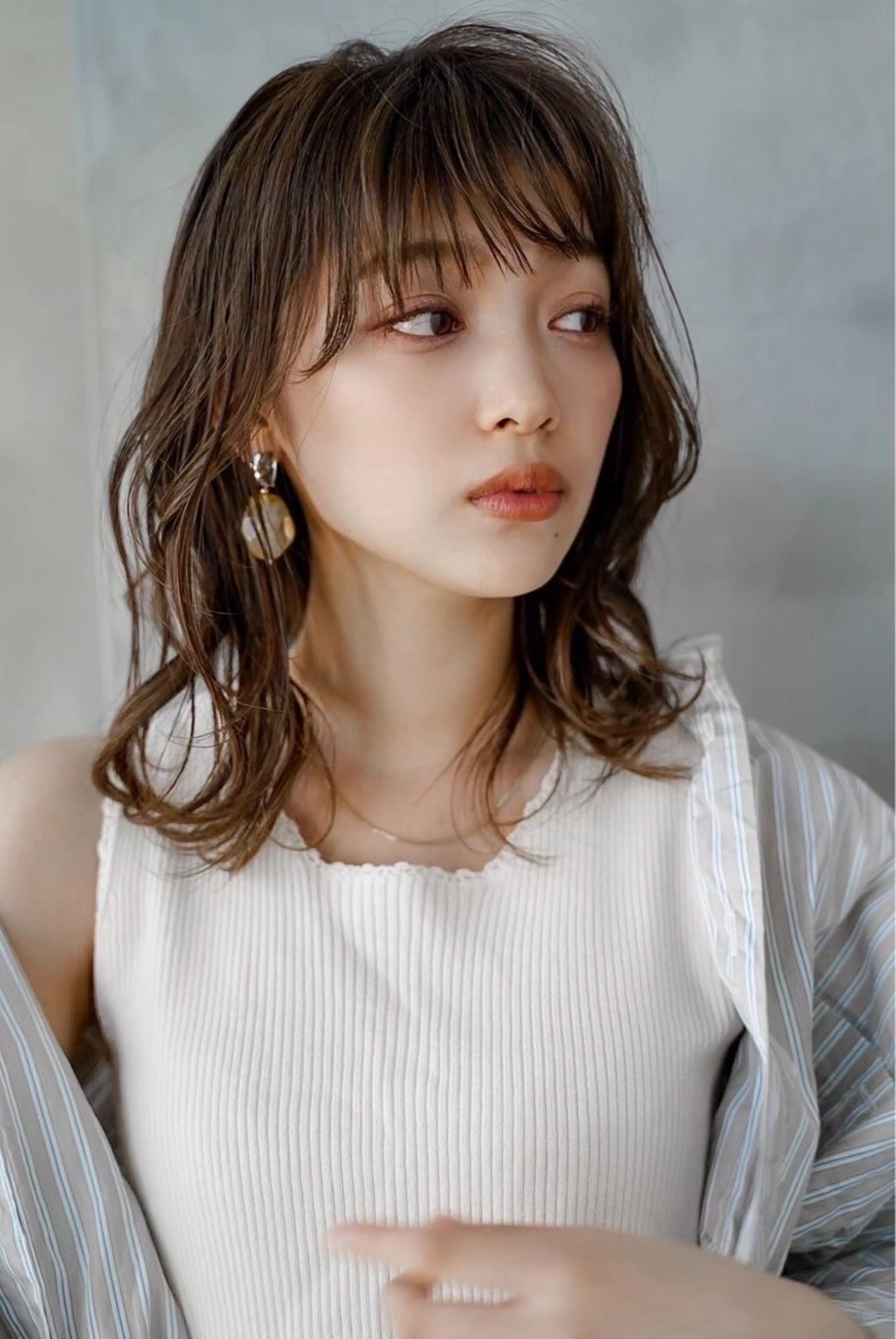 セミロング カラー MISAKI🪐 縮毛矯正のヘアスタイル