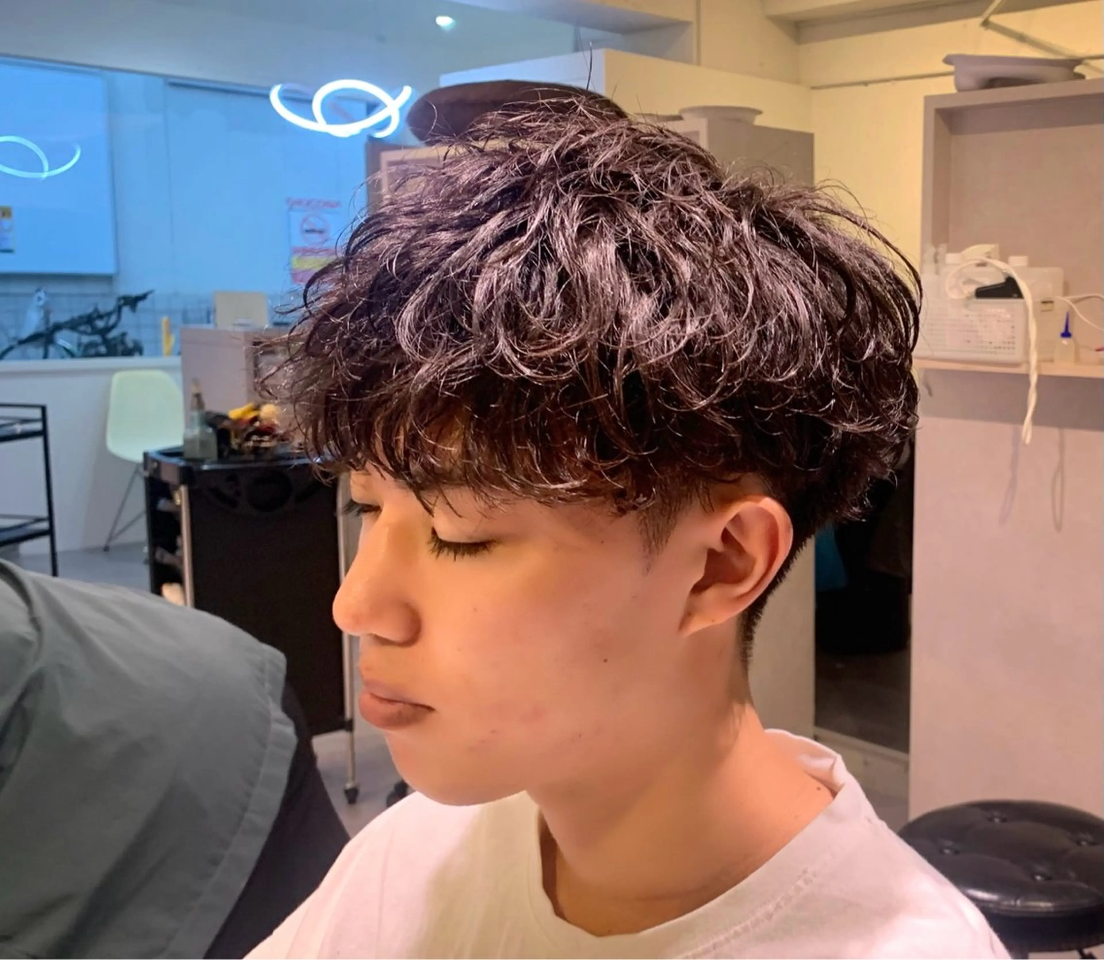 パーマ メンズ 濱口 健慎のヘアスタイル