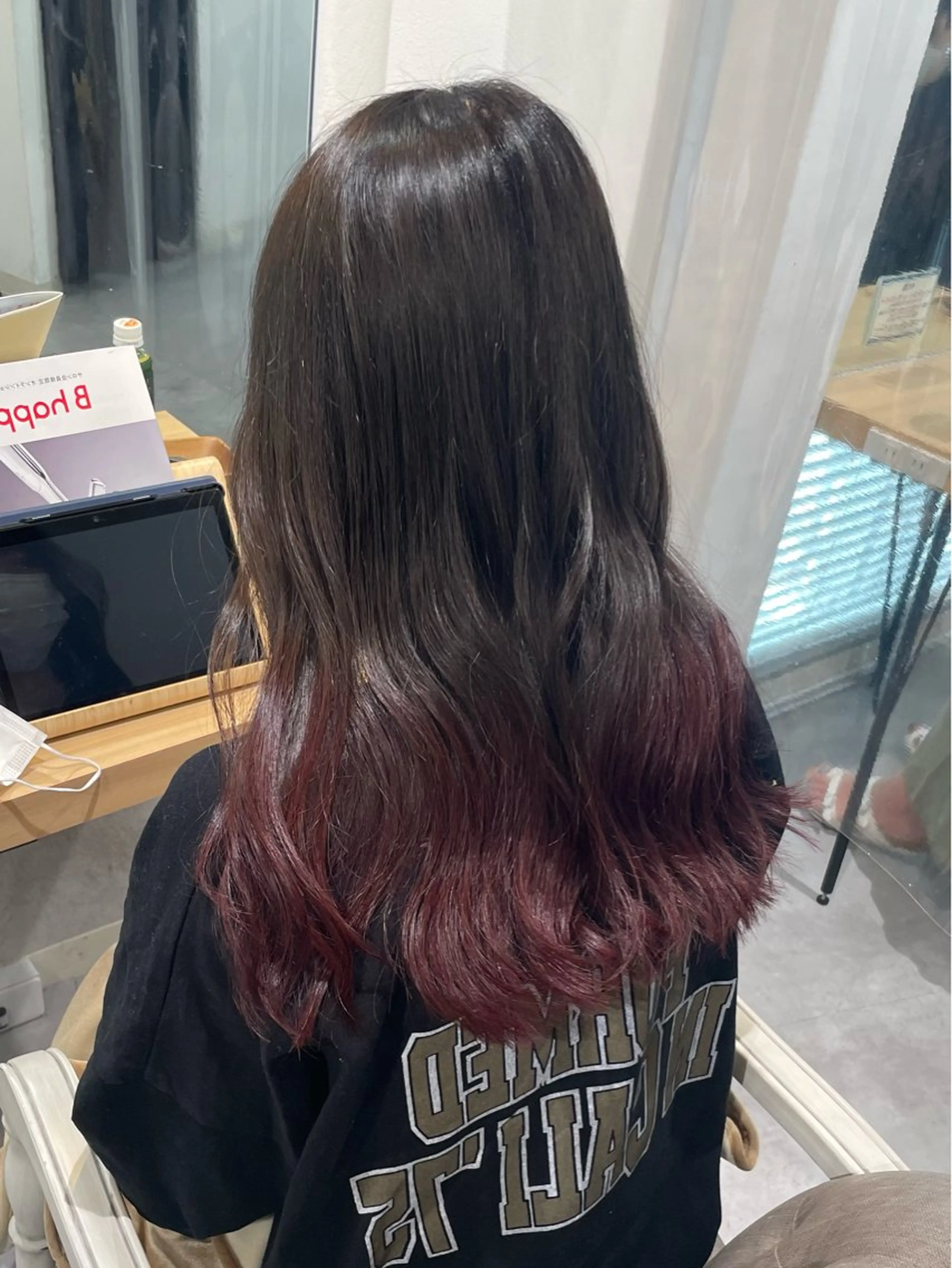 セミロング カラー 💚色落ちまで可愛い 髪質改善カラーゆうまのヘアスタイル
