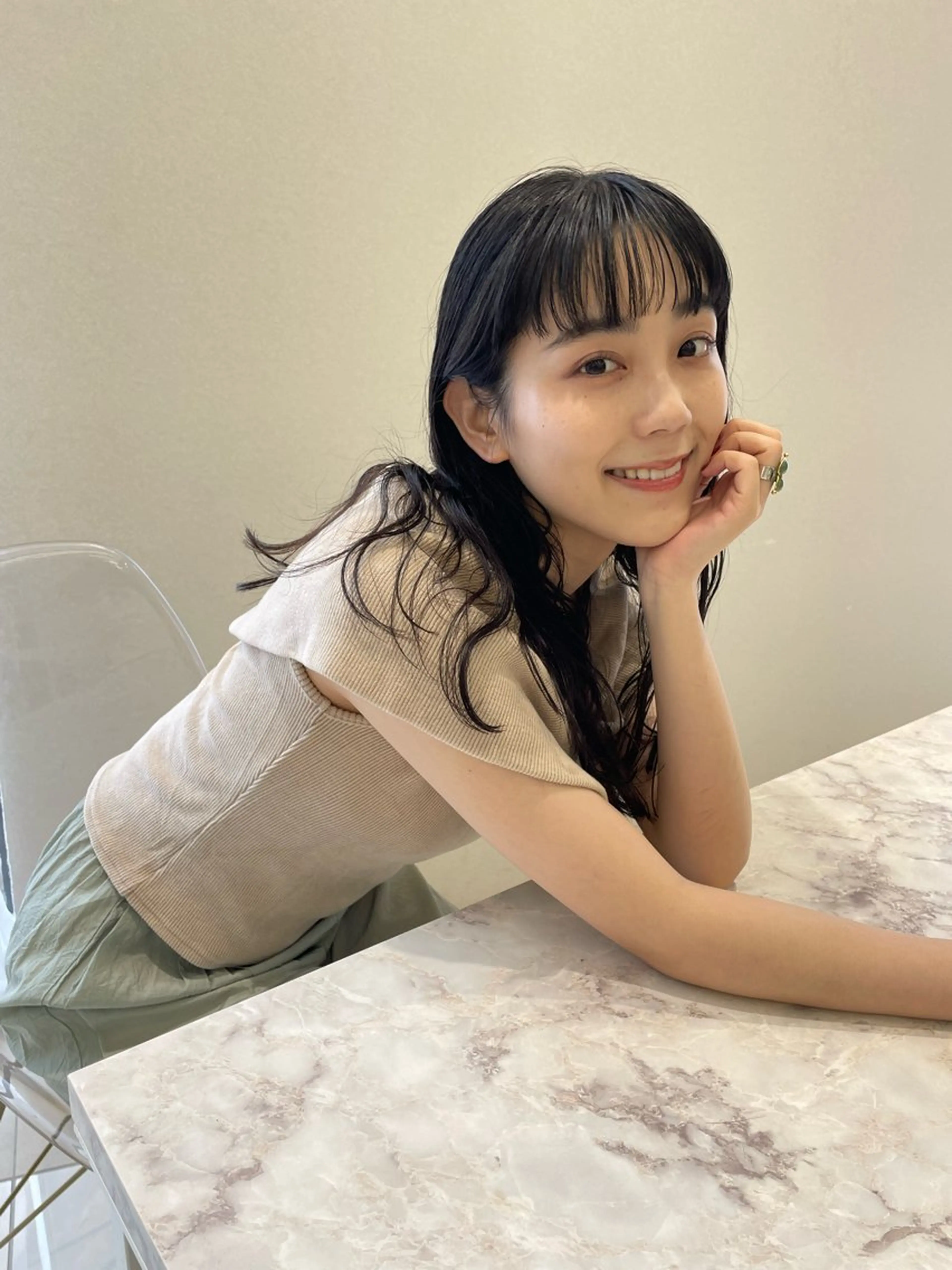 ロング カラー パーマ 透明感カラー 🩰あさのヘアスタイル