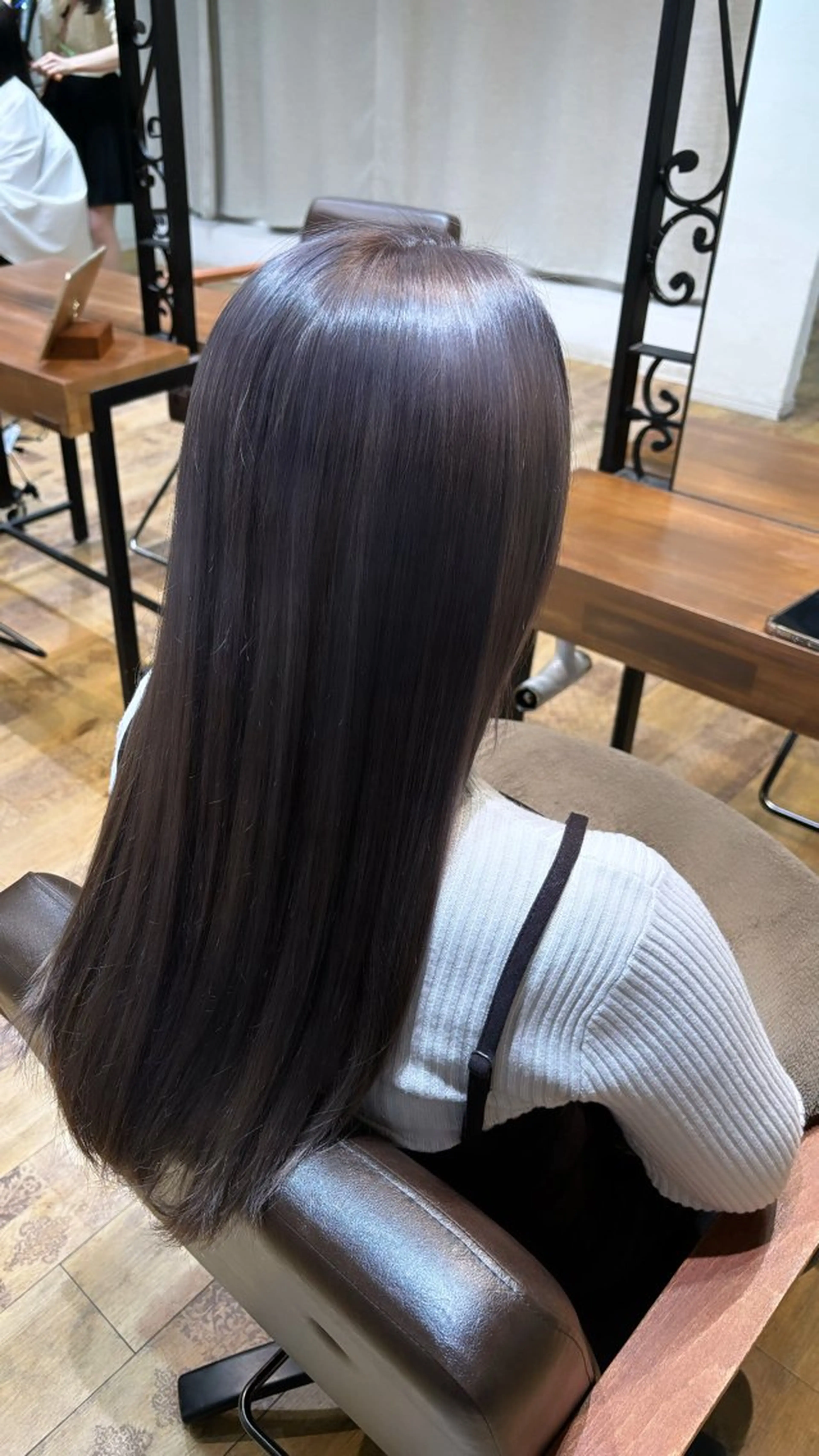 ロング カラー グレージュ ラベンダーカラー ラベンダーグレージュ ラベンダーグレー CIENA/ Minamiのヘアスタイル